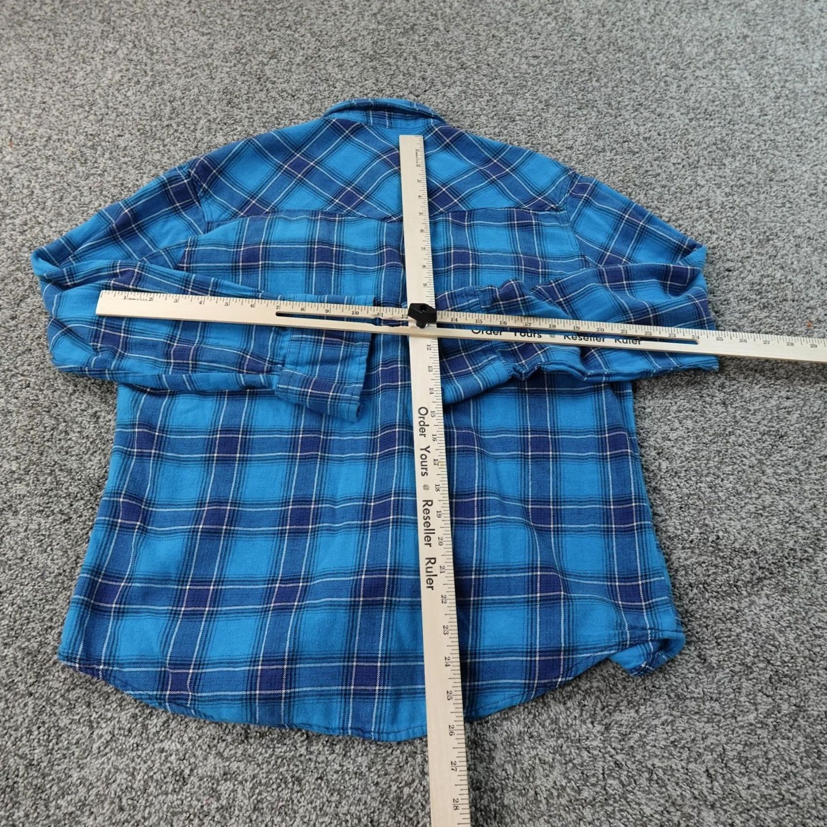 Wrangler Wrangler Shirt Mens L Blue Plaid Flannel Western Pearl Snap Long Sleeve Cowboy Size US L / EU 52-54 / 3 - 5 Thumbnail