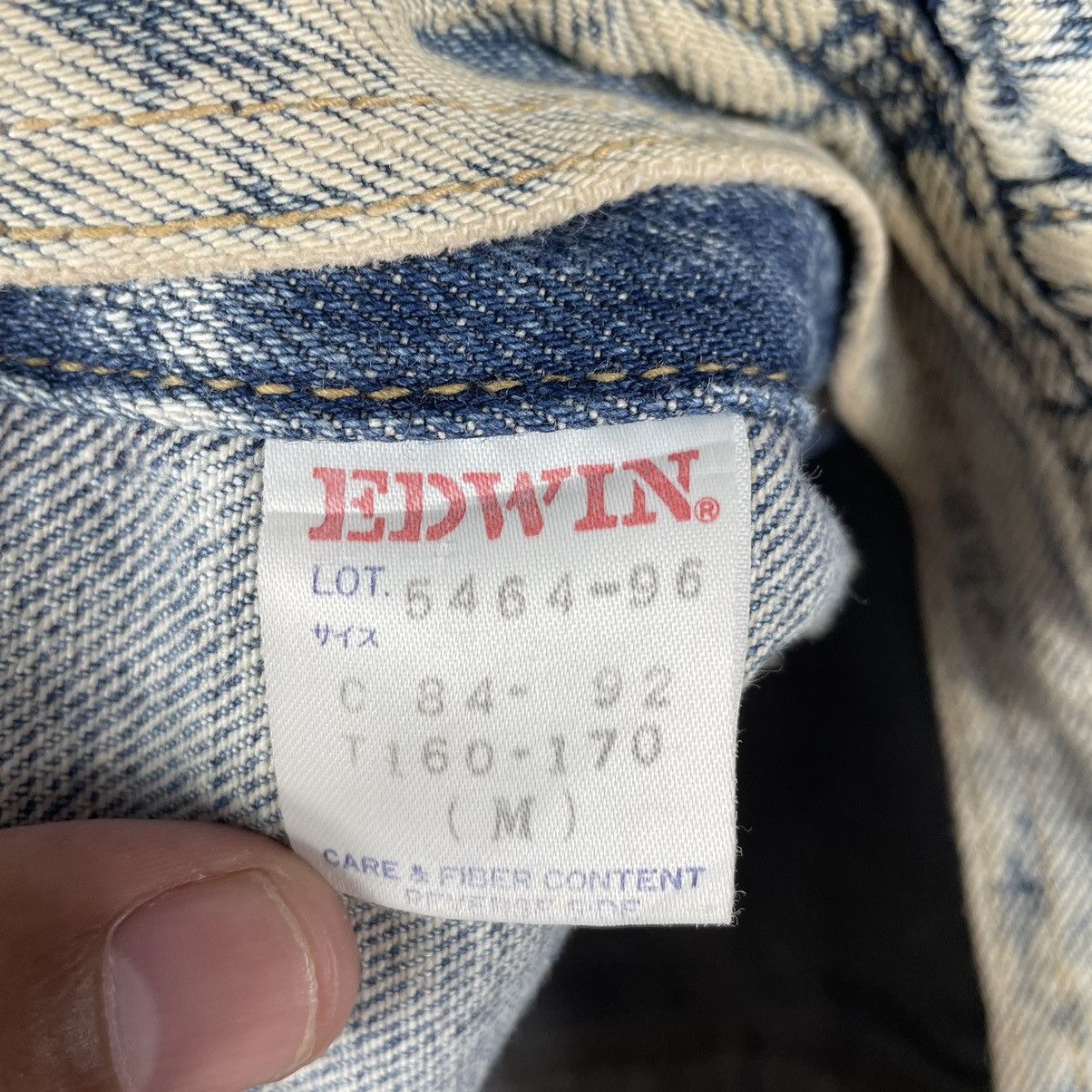 Designer × Edwin × Vintage 🔥Trash🔥Vintage Edwin 5464 Stone Washed Trucker Denim Jacket Size US M / EU 48-50 / 2 - 12 Thumbnail