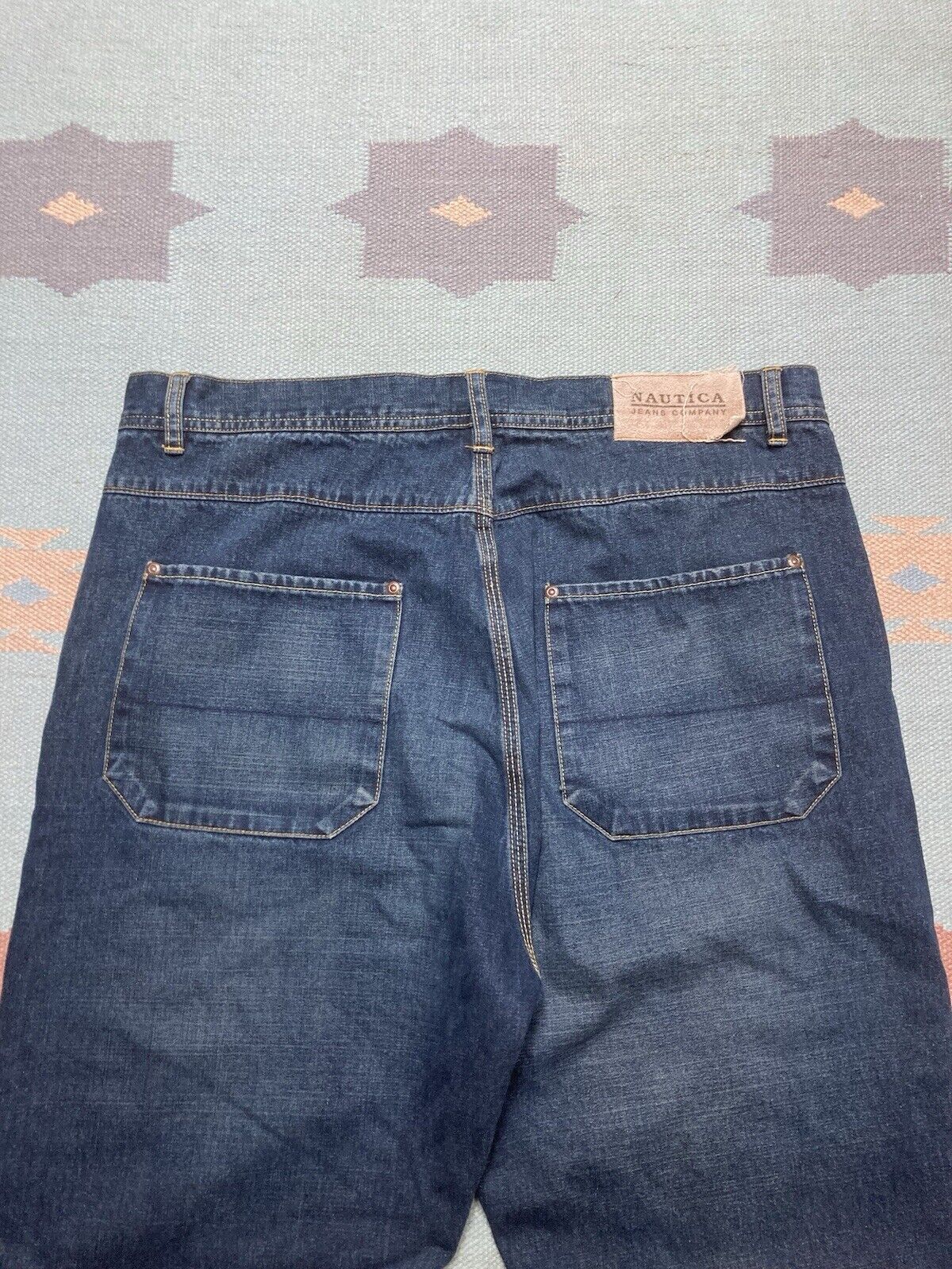 Nautica × Vintage y2k baggy jeans nautica skater button fly dark wash 38x30 Size US 38 / EU 54 - 3 Thumbnail