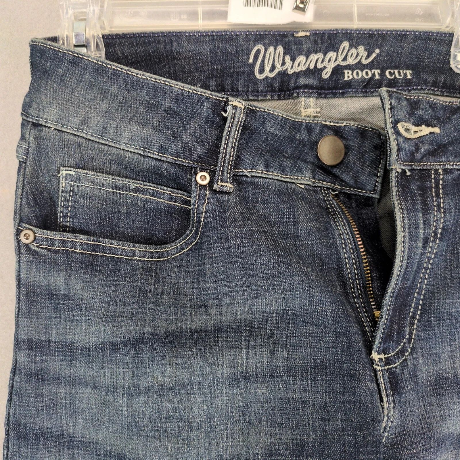 Wrangler Wrangler Boot Cut Jeans Juniors 7 30x32" Dark Wash Stretch Size 30" / US 8 / IT 44 - 4 Thumbnail