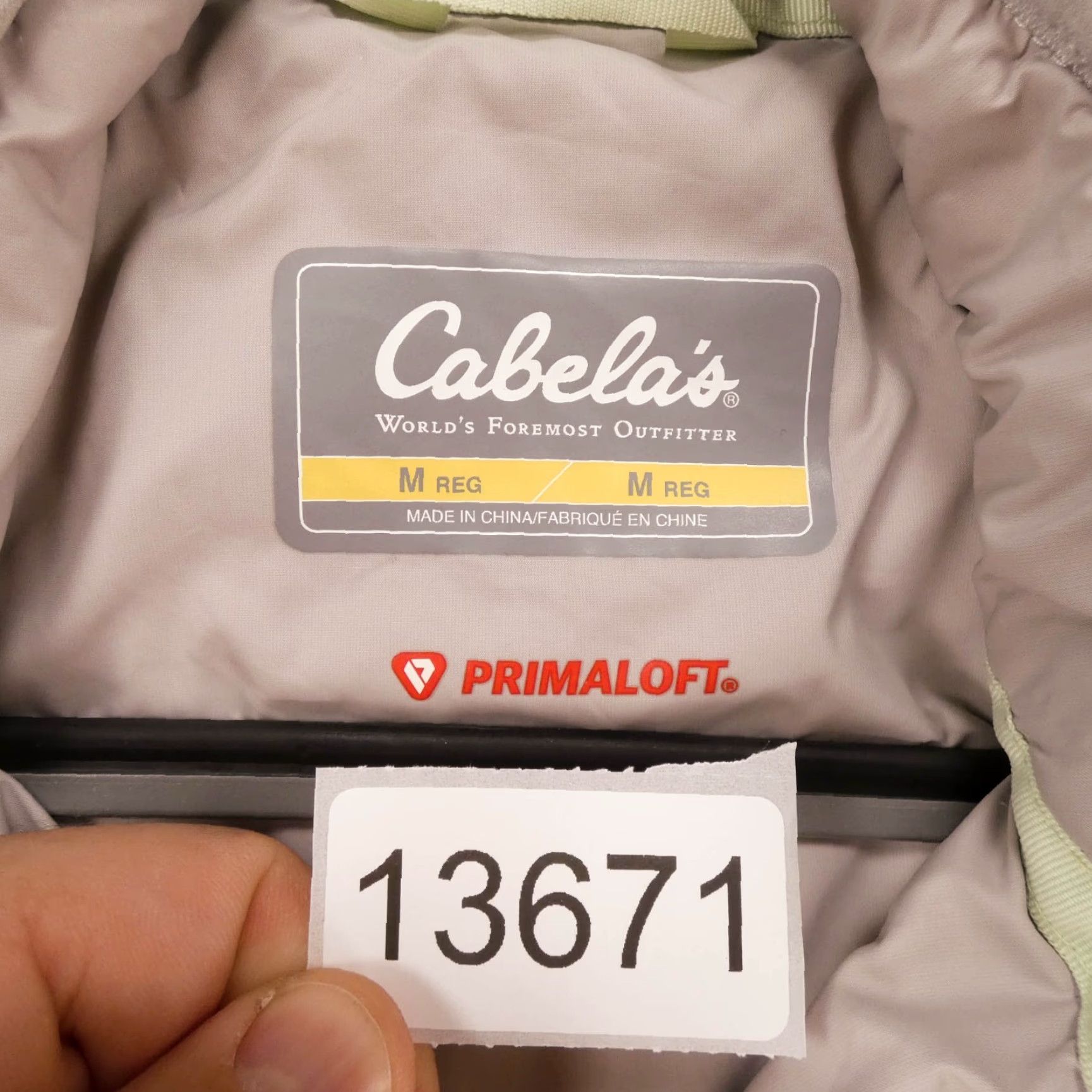 Vintage Cabela's Jacket Womens Medium Green White Primaloft Full Zip Lightweight Puffer Coat Size M / US 6-8 / IT 42-44 - 7 Thumbnail