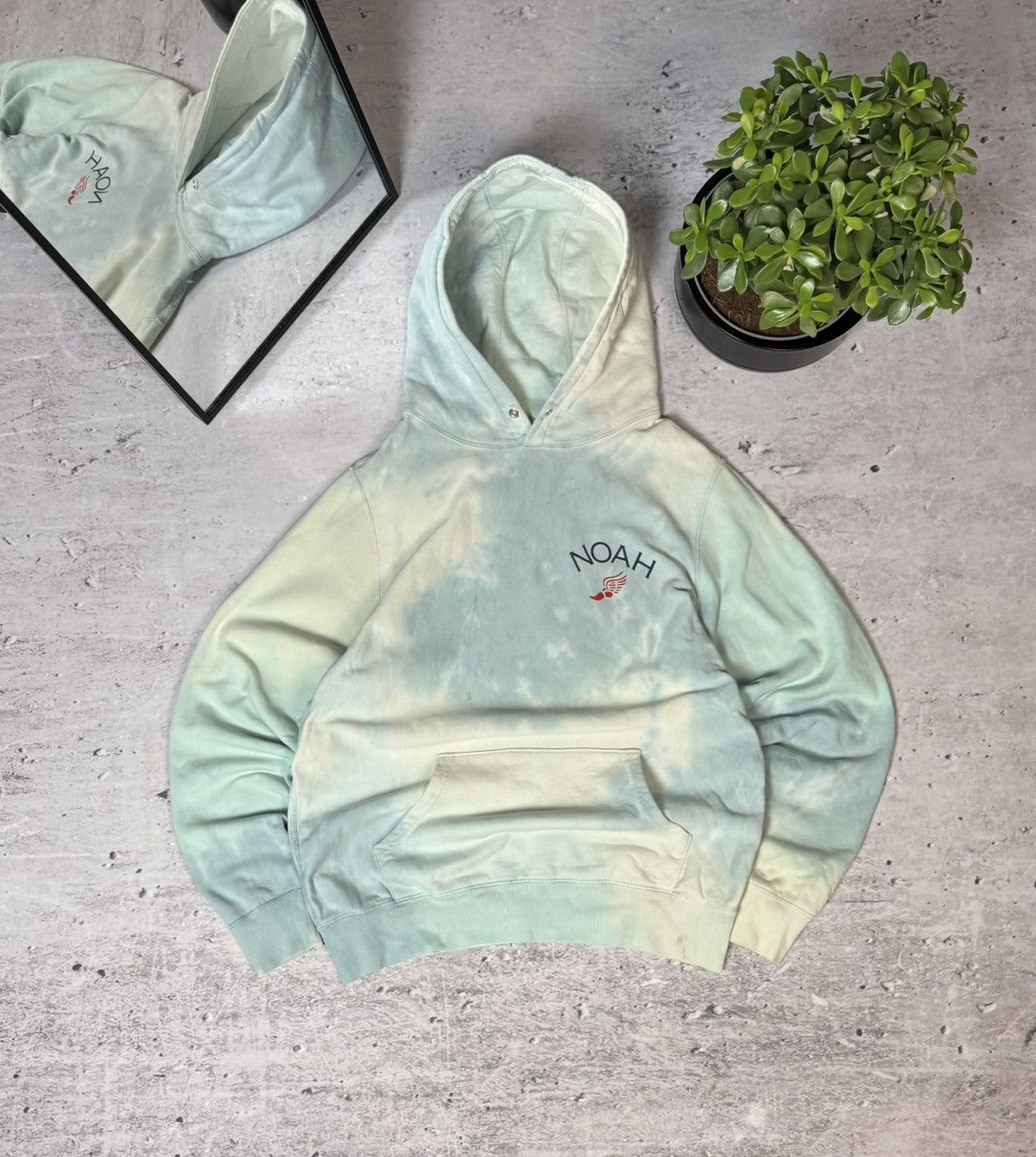 Noah Streetwear Noah Full Print Tie Dye Hoodie Mini Logo Grailed