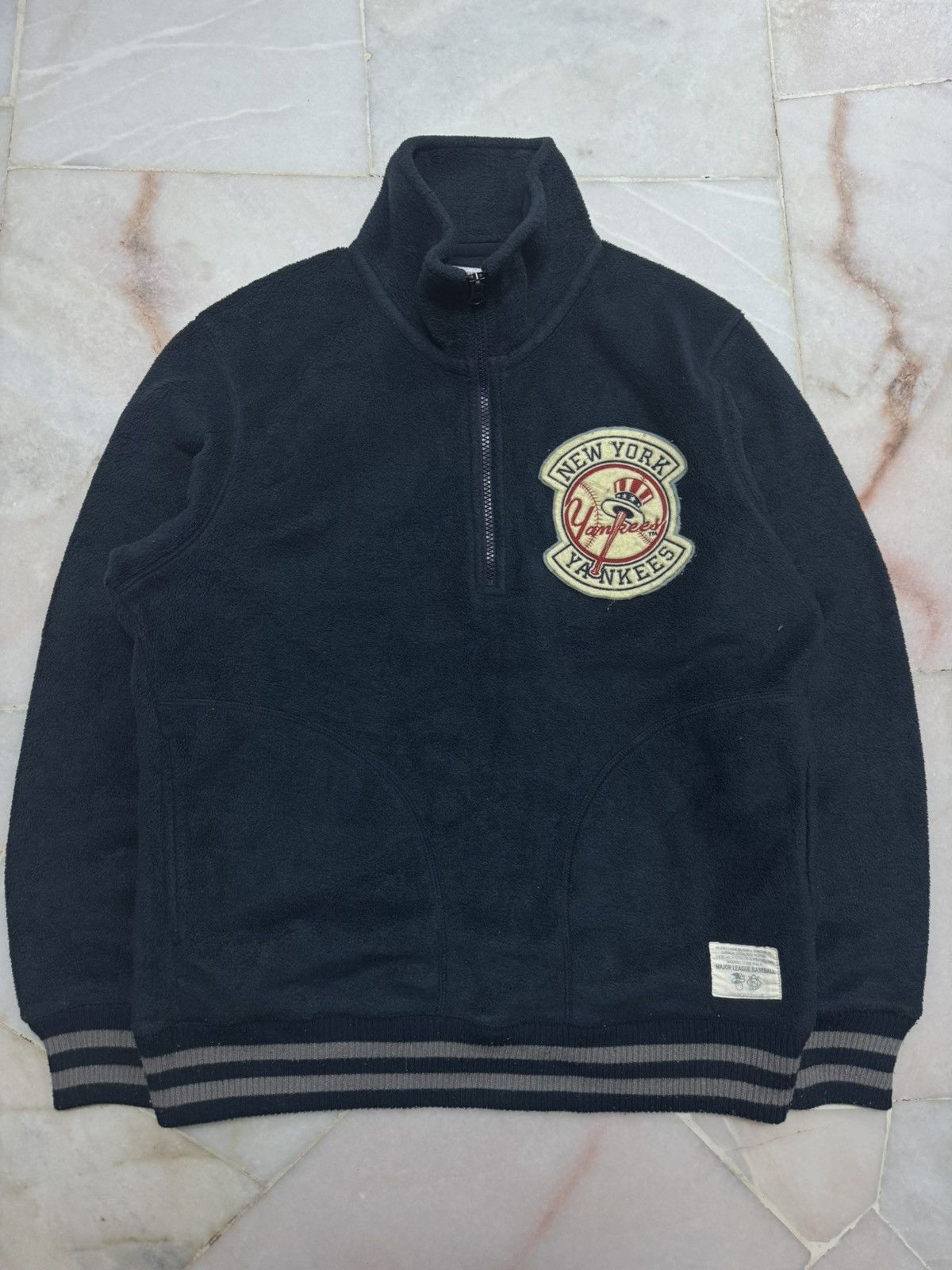 New York Yankees 💥90s STYLE💥VINTAGE 2007s MLB X UNIQLO HALFZIPPER SWEATER Size US L / EU 52-54 / 3 - 10 Thumbnail