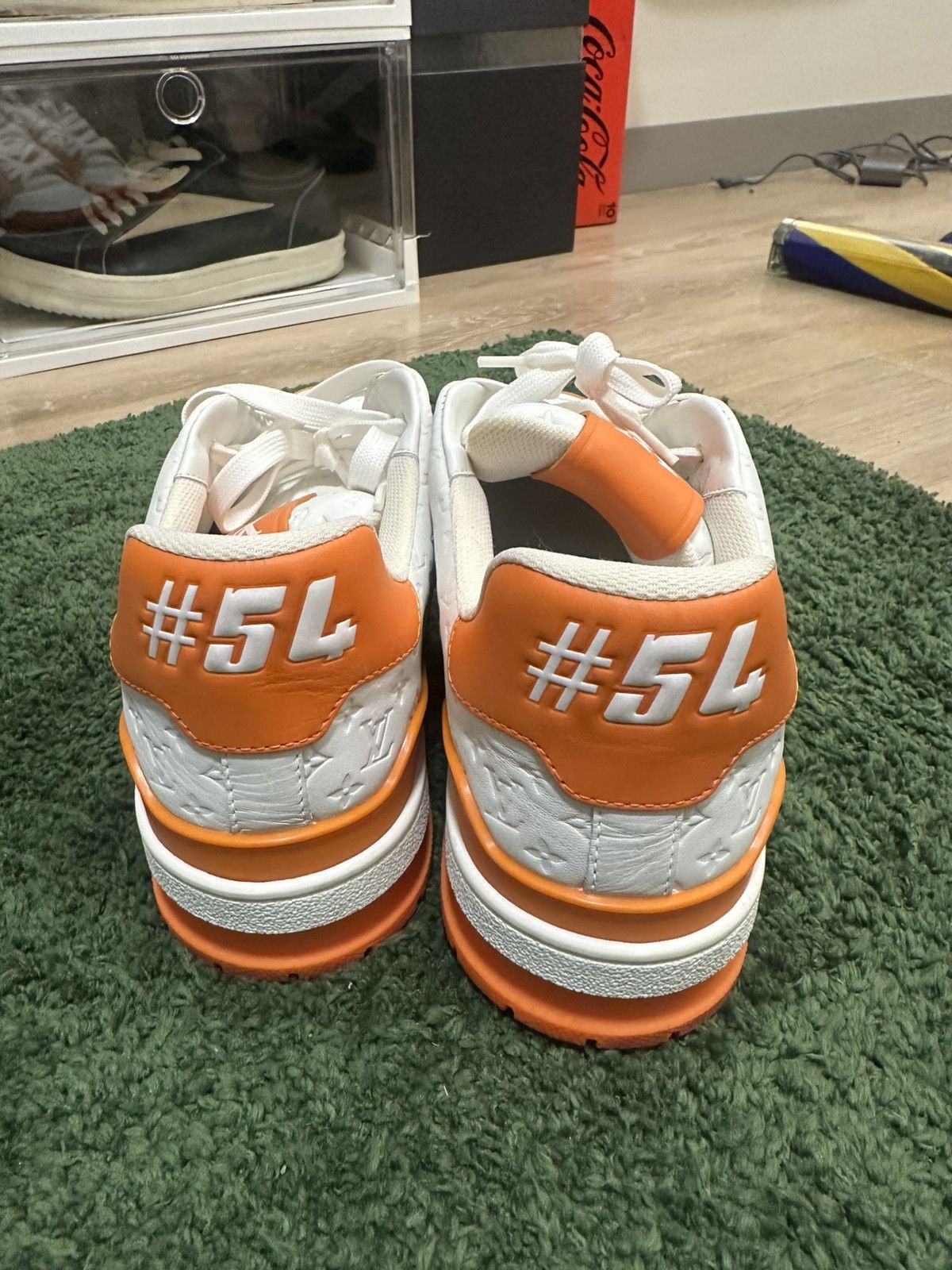 Louis Vuitton Louis Vuitton LV Trainer Low #54 Mini Monogram - orange Size US 9 / EU 42 - 2 Thumbnail