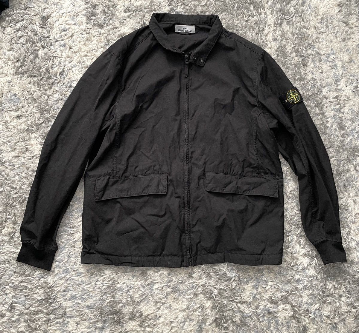 image of Stone Island Blue Overshirts in Black, Men's (Size 2XL)