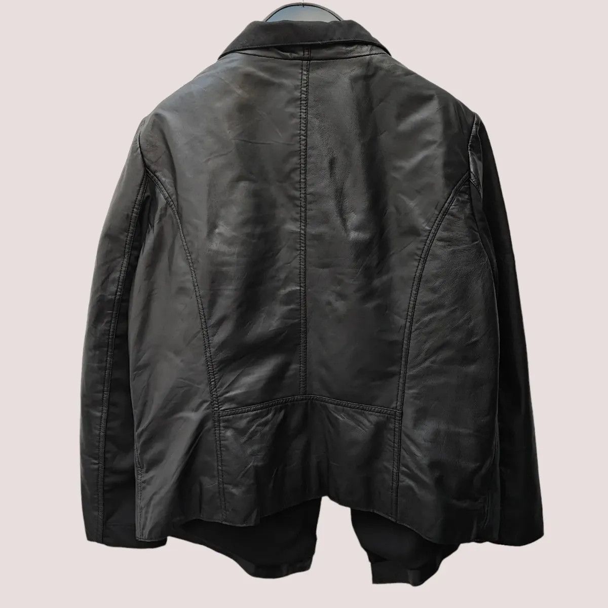 Donna Karan New York Leather Drape Blazer – FASHIONELLA