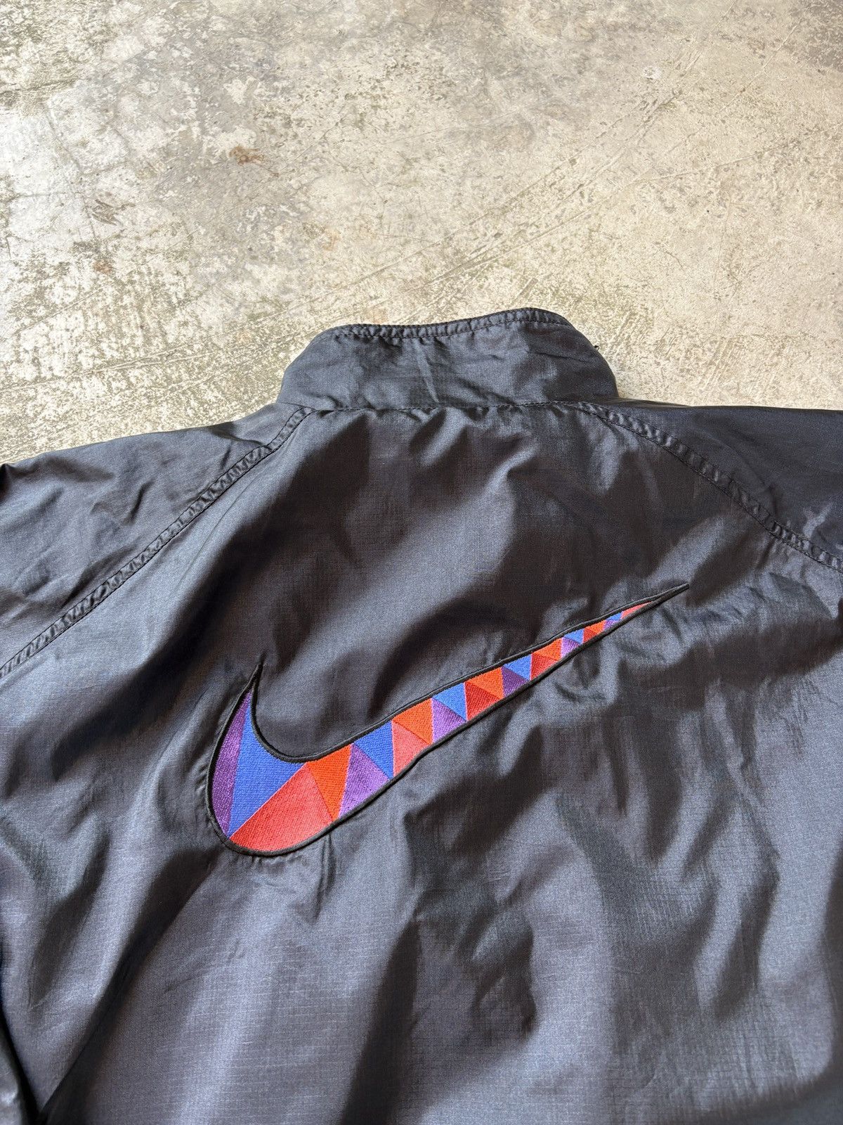 Nike × Vintage Vintage Nike Big Swoosh Windbreaker Jacket size L Tall Size US L / EU 52-54 / 3 - 9 Thumbnail