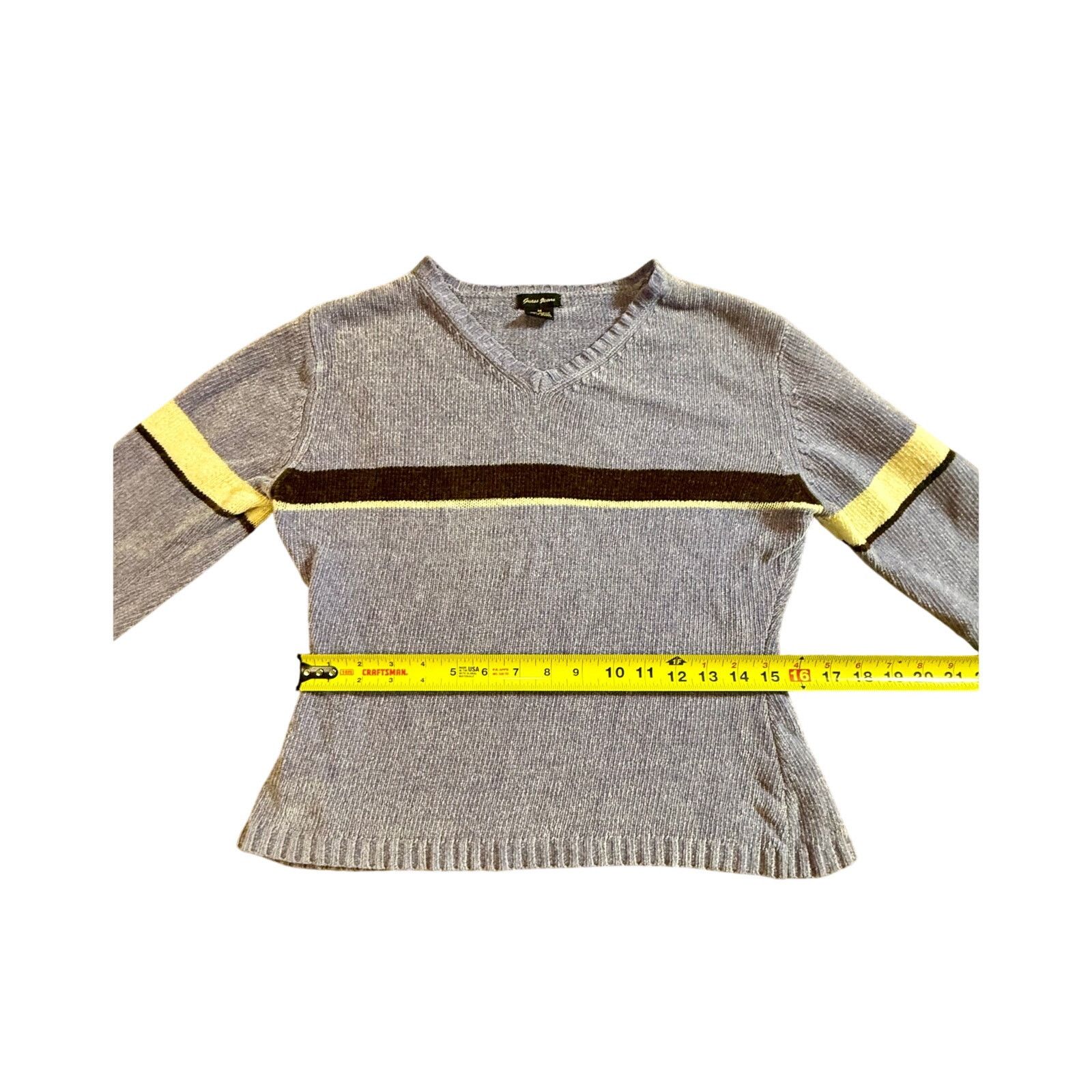 Guess Rare Vintage Y2K Guess Jeans Lavender Sweater Stripe Detail Size M / US 6-8 / IT 42-44 - 5 Thumbnail