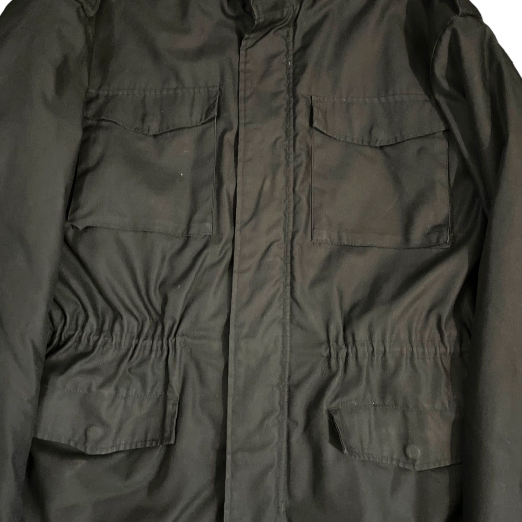 Vintage NXP Military Jacket - Black - L Size Men Water Resistant Workwear Canvas 65% Polyester 35% Cotton Zipper Snap Size US L / EU 52-54 / 3 - 2 Thumbnail