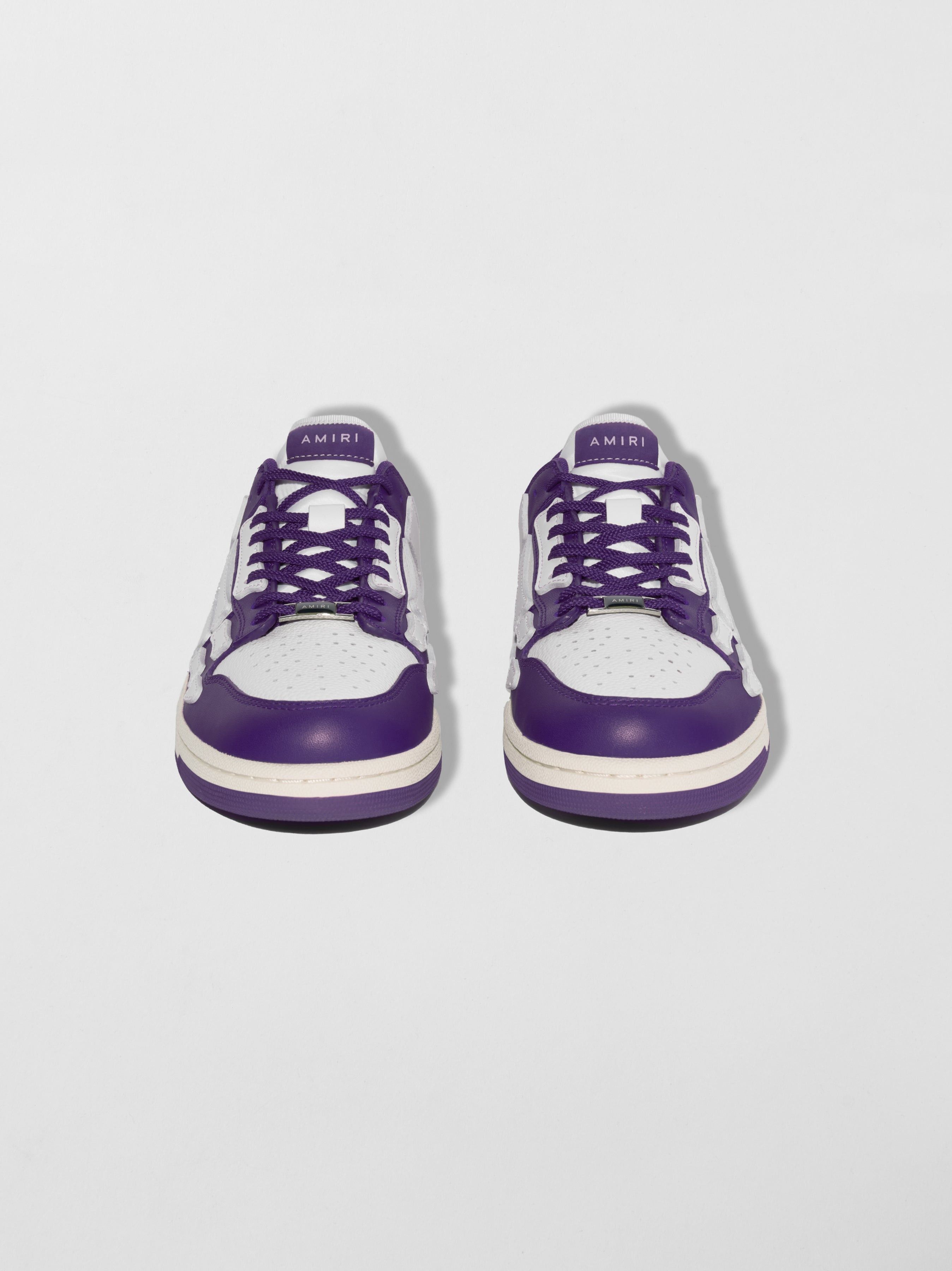 Amiri o1mle0326 Skelton Low-Top Sneakers in Purple/White Size US 7 / EU 40 - 3 Thumbnail