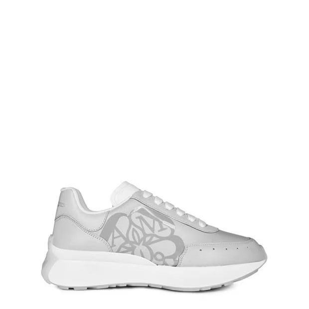 image of Alexander Mcqueen O1G2R1Mq0324 Runner In White & Silver Shoes in White/Silver, Men's (Size 9)