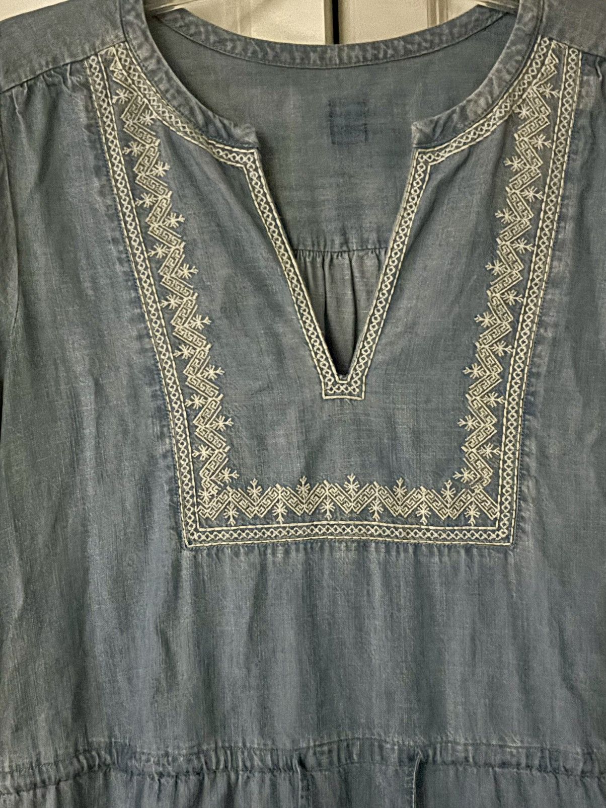 Vintage Denim Vintage Boho Style Embroidered Mini Dress Size S Size S / US 4 / IT 40 - 2 Thumbnail