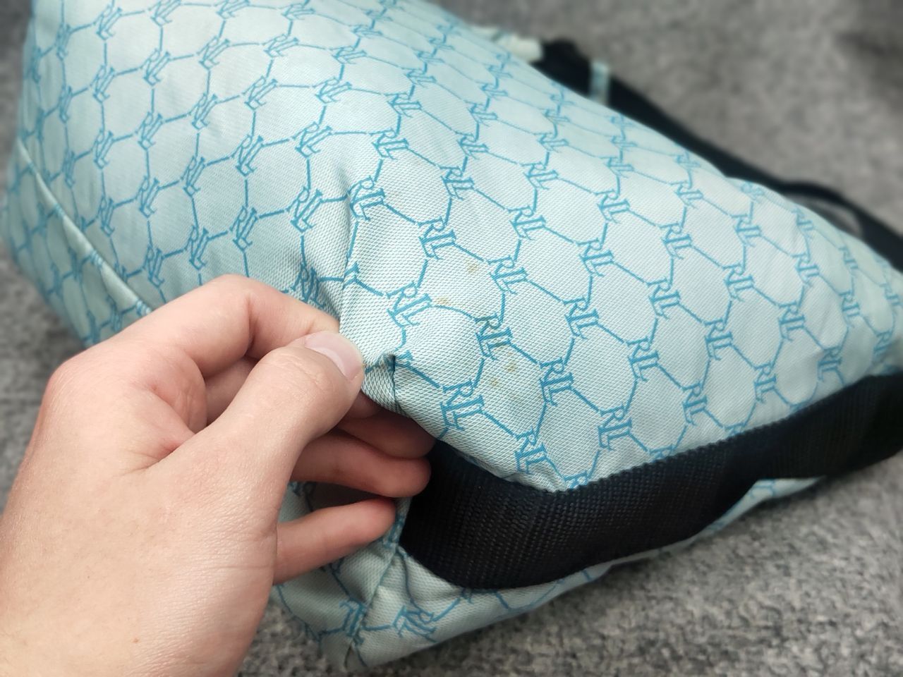 Polo Ralph Lauren Vintage Lauren Ralph Lauren Hobo Handbag blue Monogram Y2K Size ONE SIZE - 15 Thumbnail