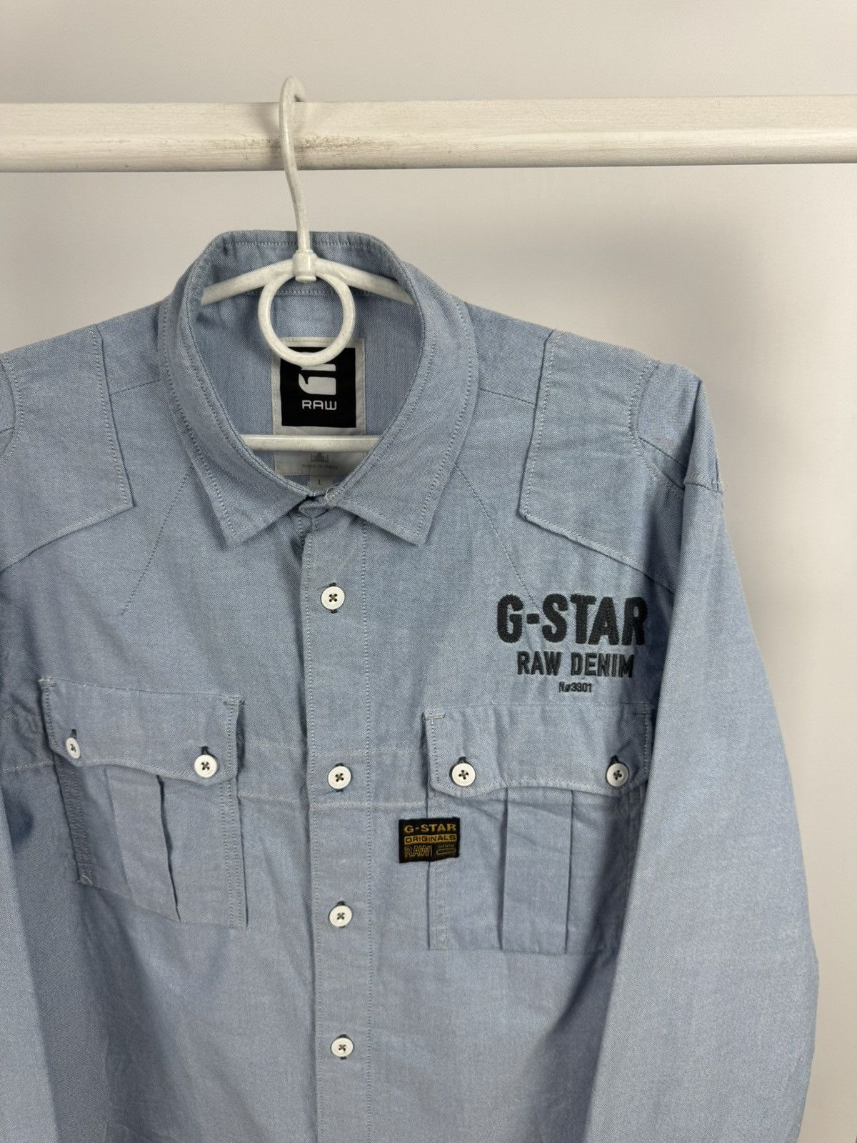 G-Star G-Star Raw Denim Shirt Size US L / EU 52-54 / 3 - 3 Thumbnail
