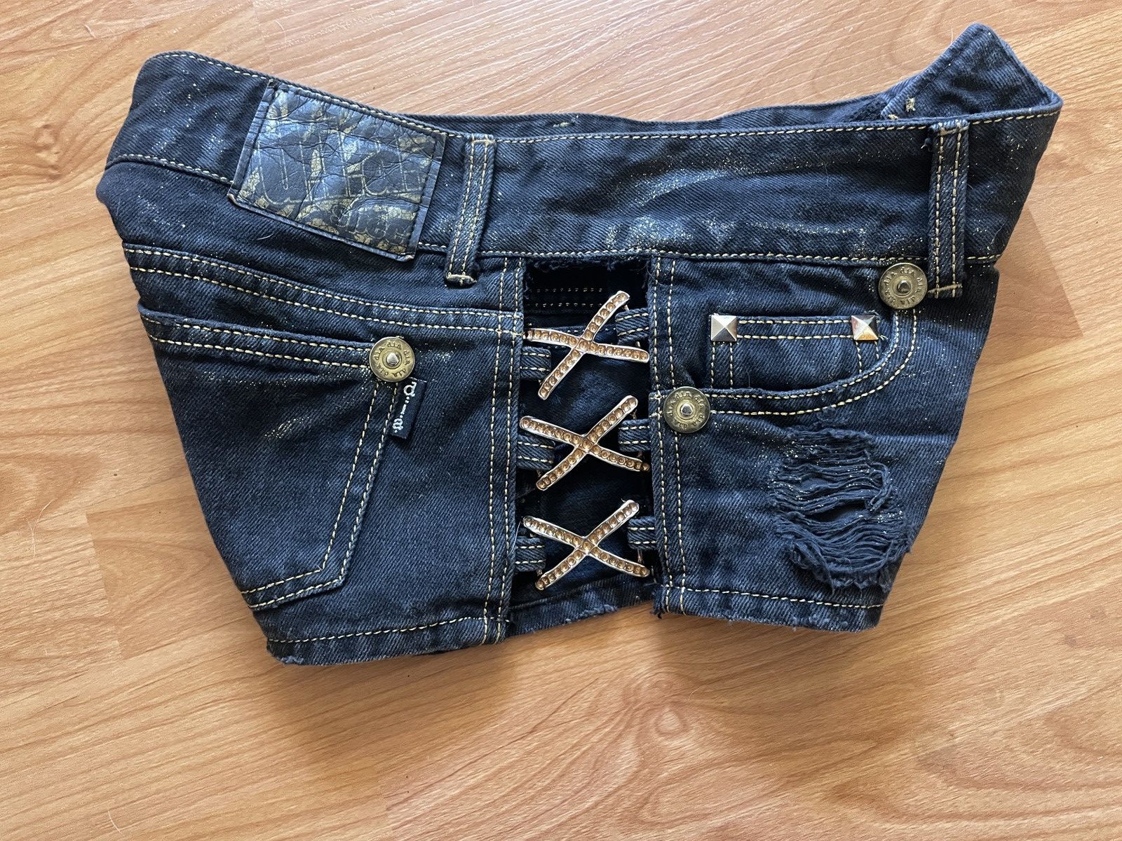 Other d.i.a black shorts with gold hardware and glitter Size 26" / US 2 / IT 38 - 3 Thumbnail
