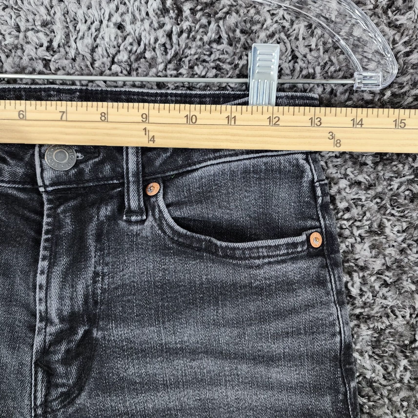 American Eagle Outfitters American Eagle Airflex Jeans Men 26x26 Slim Straight Black Size US 26 / EU 42 - 4 Thumbnail