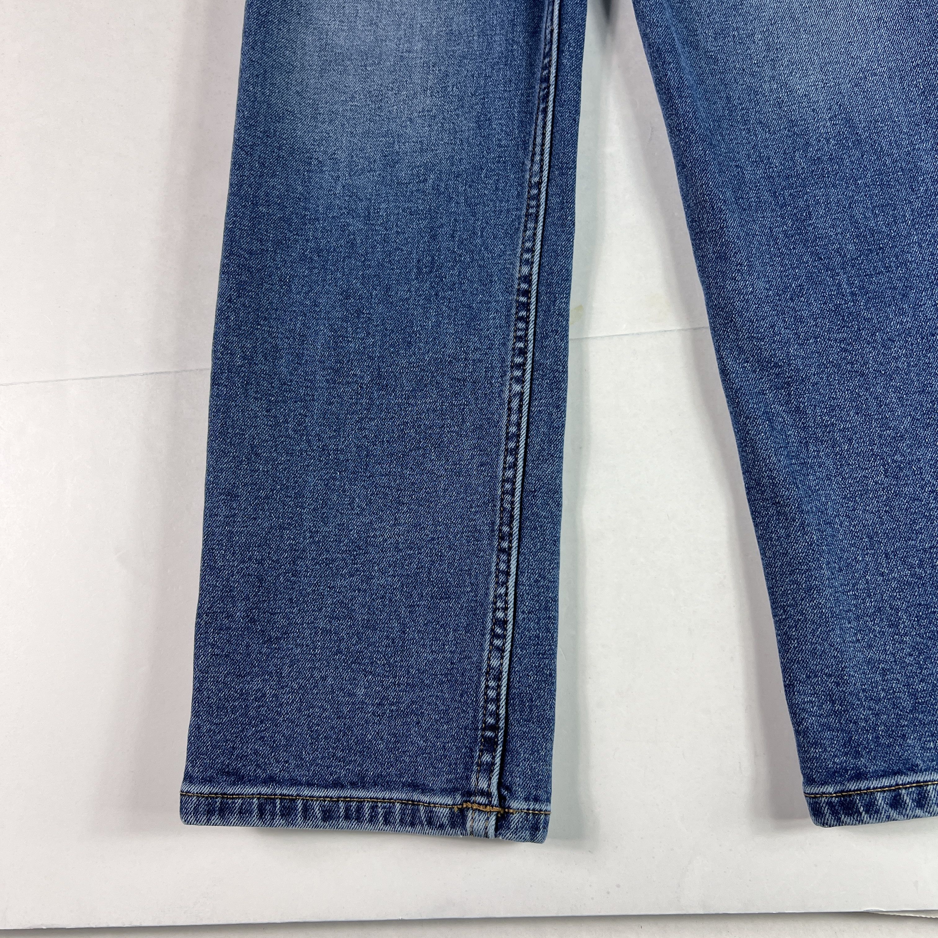 RE/DONE Re/Done Jean 70s Stove Pipe High Rise Skinny Crop Blue Denim Size 25" / US 0 / IT 36 - 6 Thumbnail