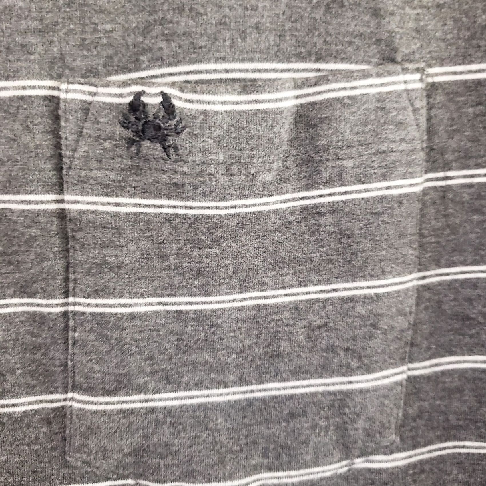 Vintage Coast Slipknot Polo Charcoal White Striped Men XL Polo Short Sleeve Knit Stretch Coast Crab Logo Embroidered Casual Activewear Party/Golf Vintage: No Size US XL / EU 56 / 4 - 6 Thumbnail