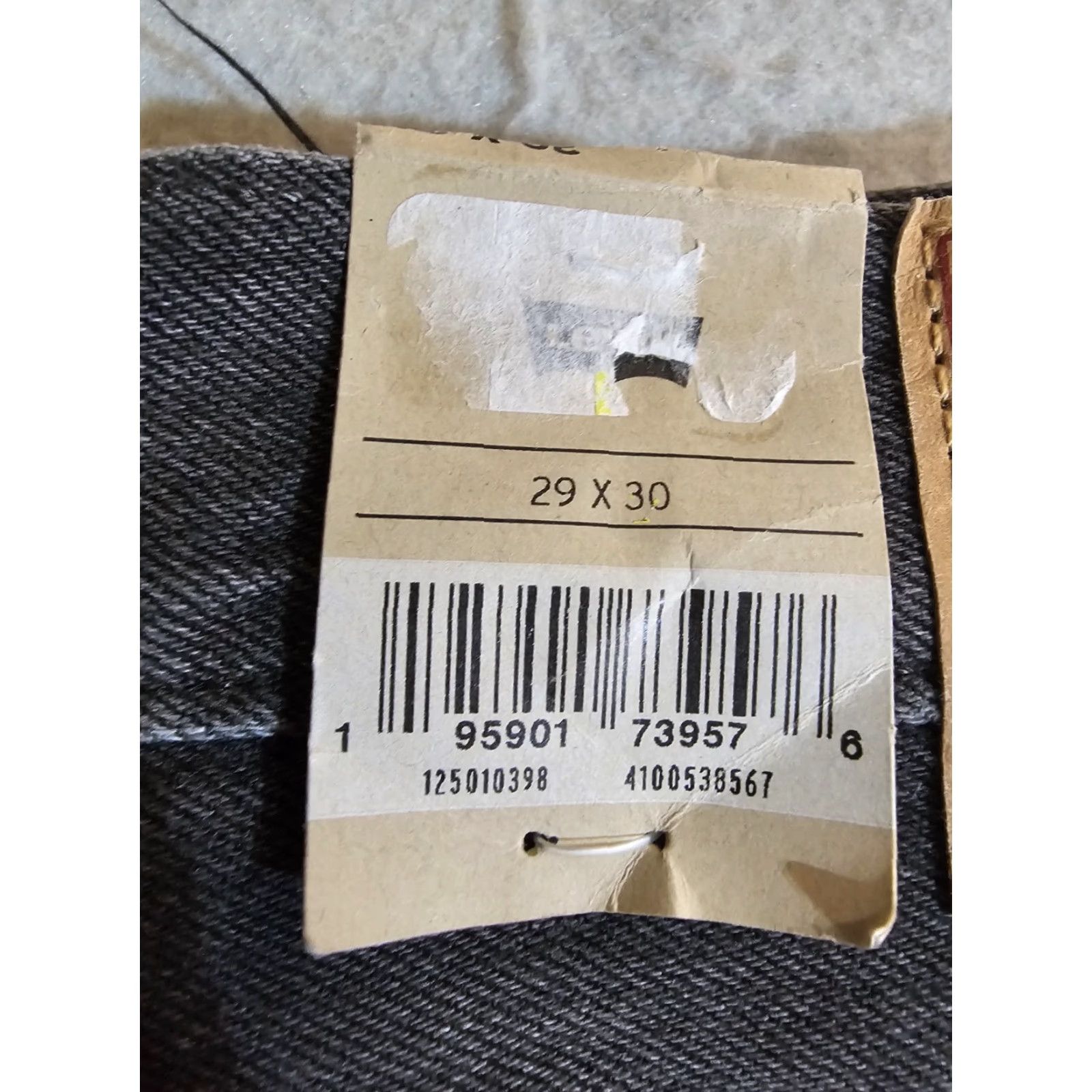 Levi's NWTs Levi's 501 Original Button Fly Jeans Black High Rise Fitted Through Hip & Thigh Womens 29x30 Slim Denim Cotton Dark Size 29" - 3 Thumbnail