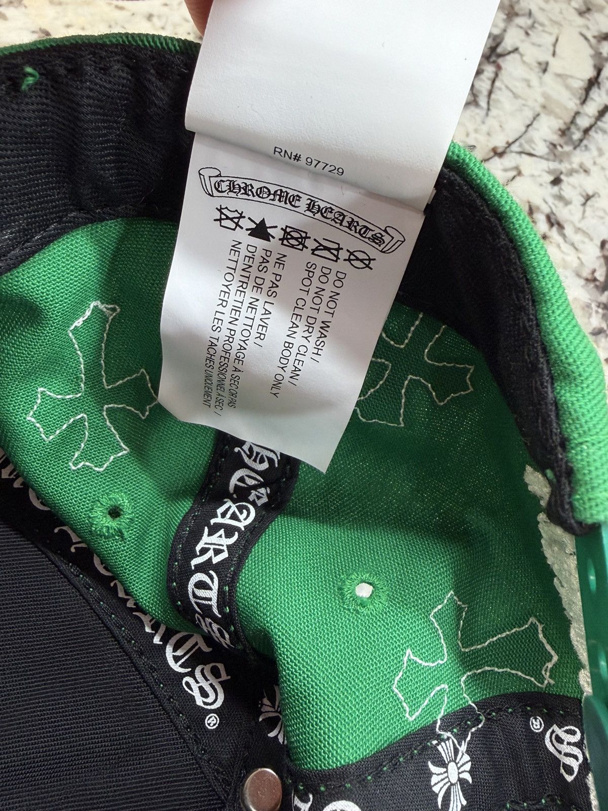 Chrome Hearts Chrome Hearts Cross Patch Hat Green White Baseball Cap Size ONE SIZE - 16 Thumbnail