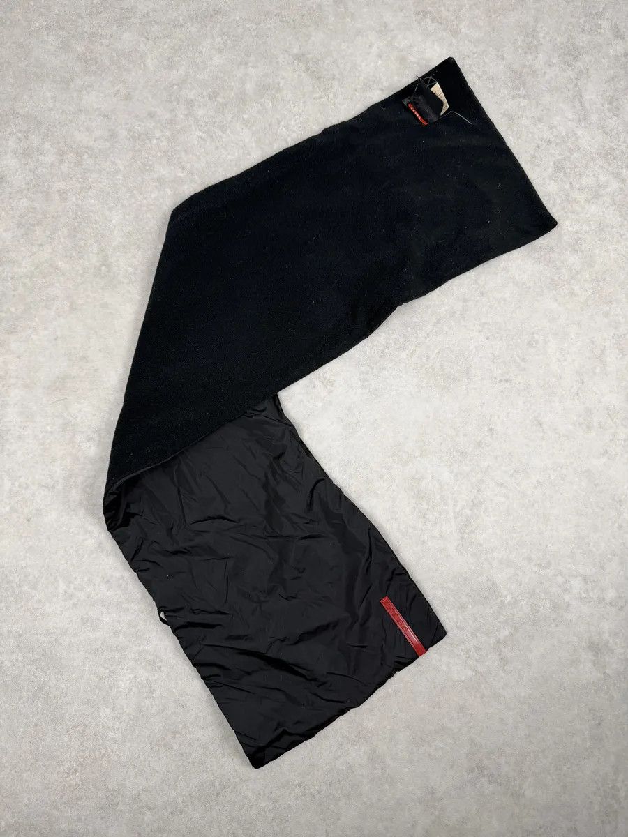 Prada 2000s Prada Black Linea Rossa Nylon Scarf Size ONE SIZE - 5 Thumbnail