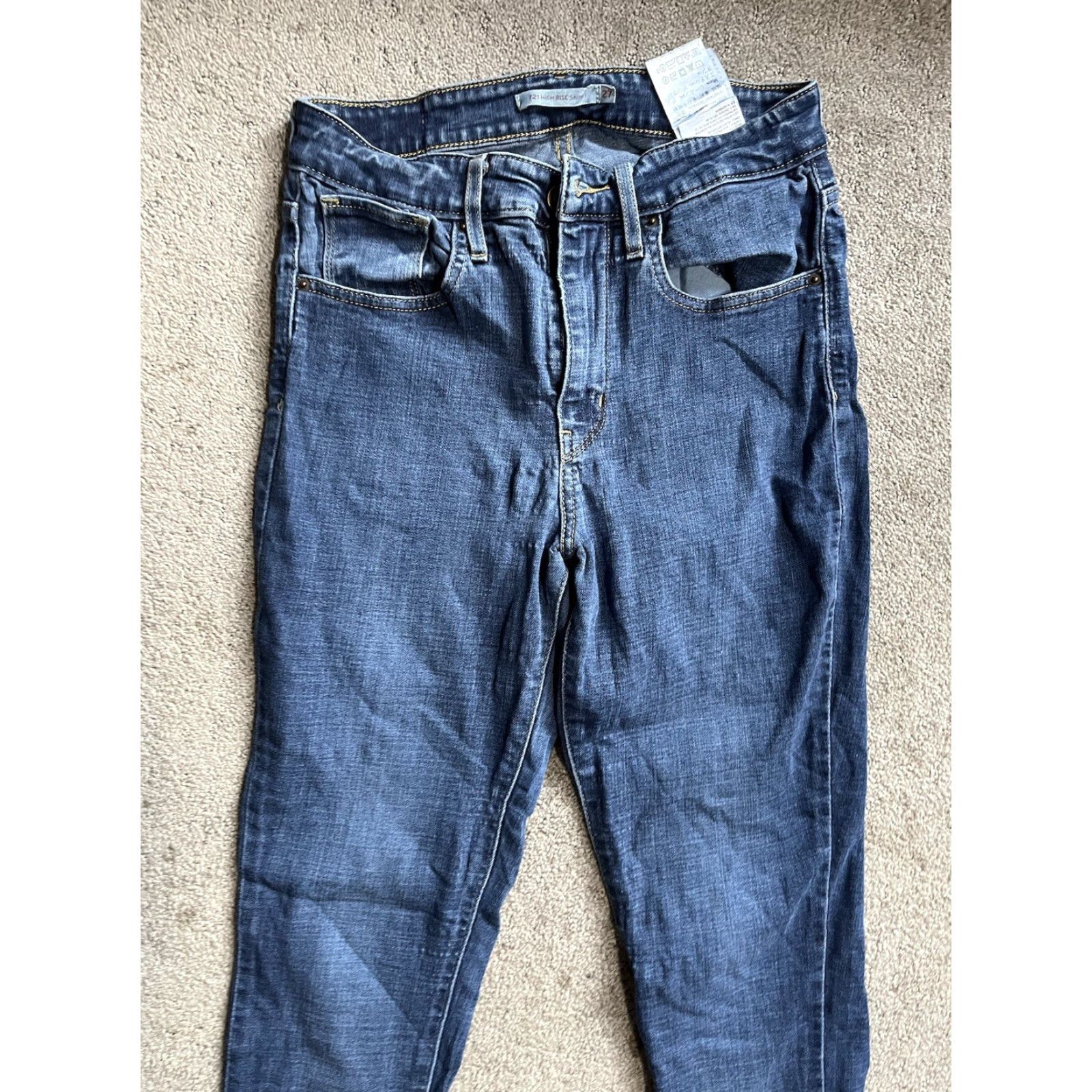 Levi's Levi's 721 High-Rise Skinny Women's Jeans - Waist size 27 27x30 Medium Wash Size 27" / US 4 / IT 40 - 4 Thumbnail