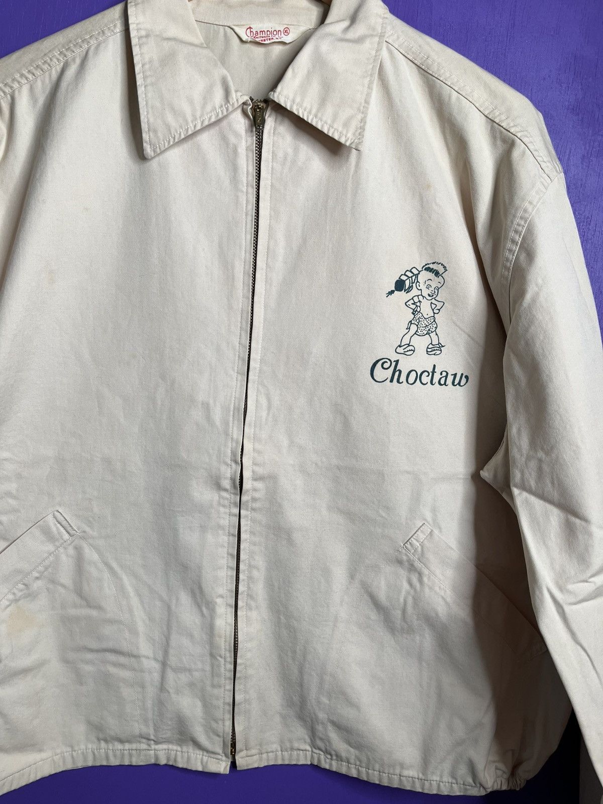 Champion × Vintage Vintage 50s Champion Choctaw Mississippi college jacket Size US XL / EU 56 / 4 - 3 Thumbnail
