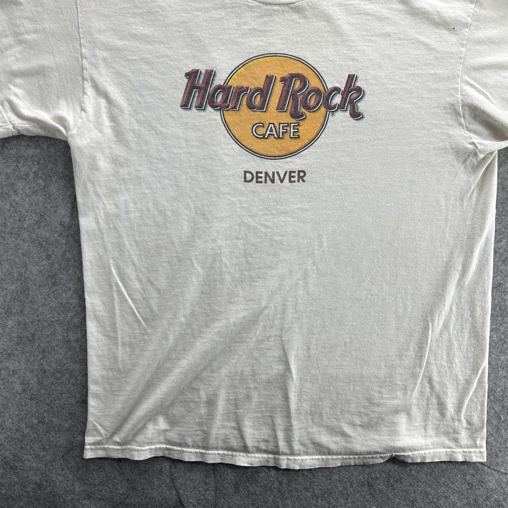 Hard Rock Cafe VINTAGE Hard Rock Cafe Shirt Men's Large White Graphic Tee 90s Denver Souvenir USA Size US L / EU 52-54 / 3 - 3 Thumbnail