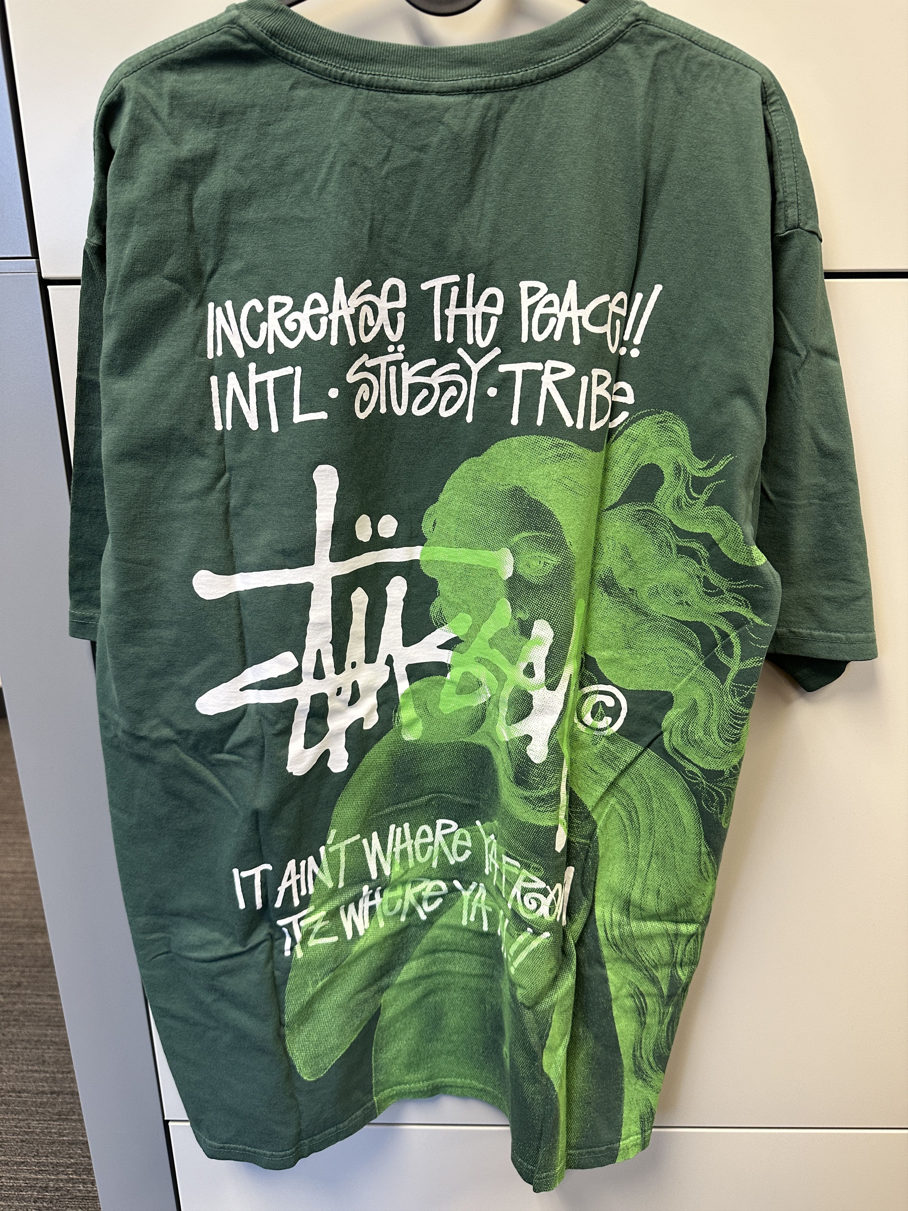 Stussy 1st Venus Pigment Dyed T-Shirt Green Size L BNWT