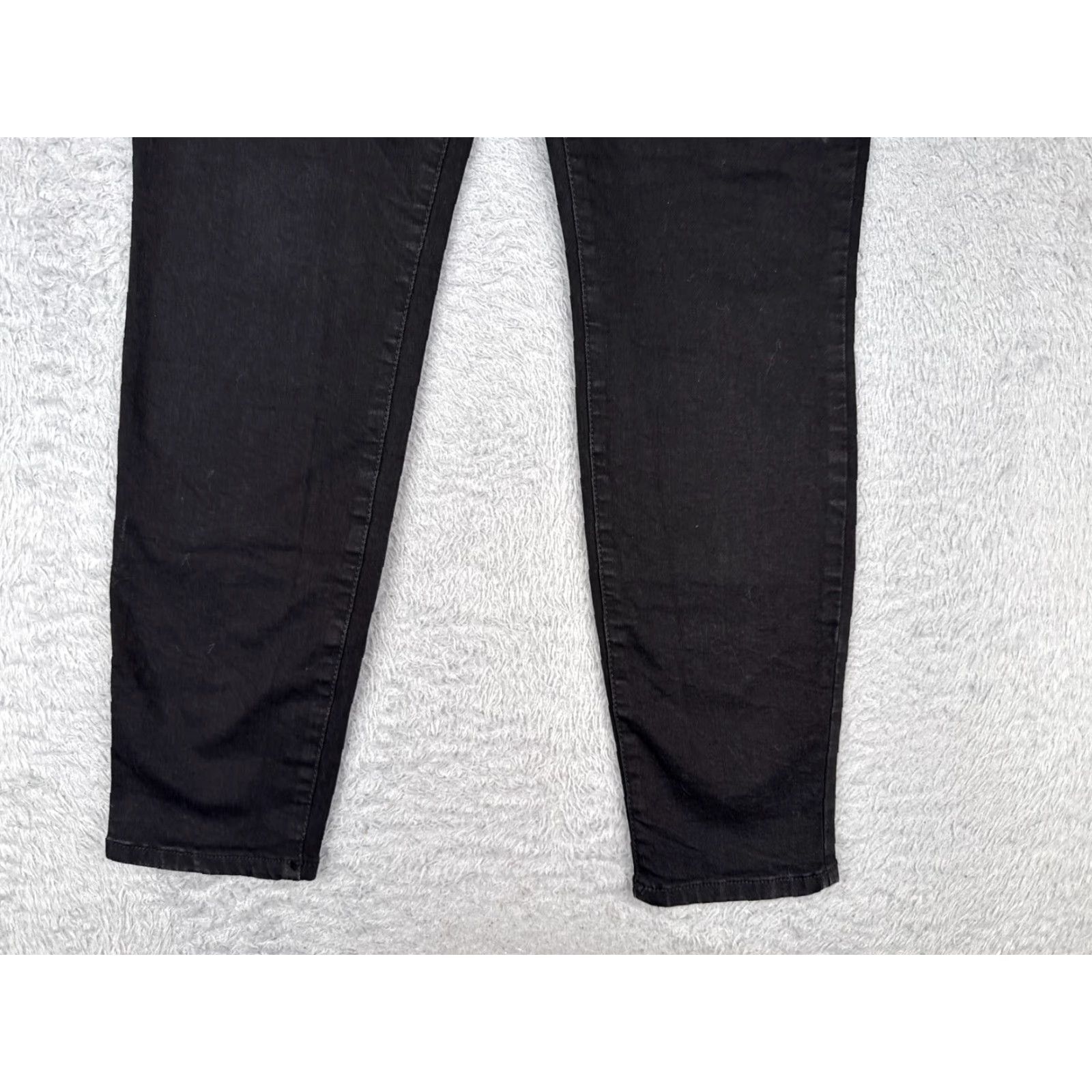 Vintage Style&co Jeans Womens 12 Black Denim Ankle High Rise Tapered Skinny 32x28 Size 34" / US 12 / IT 48 - 2 Thumbnail