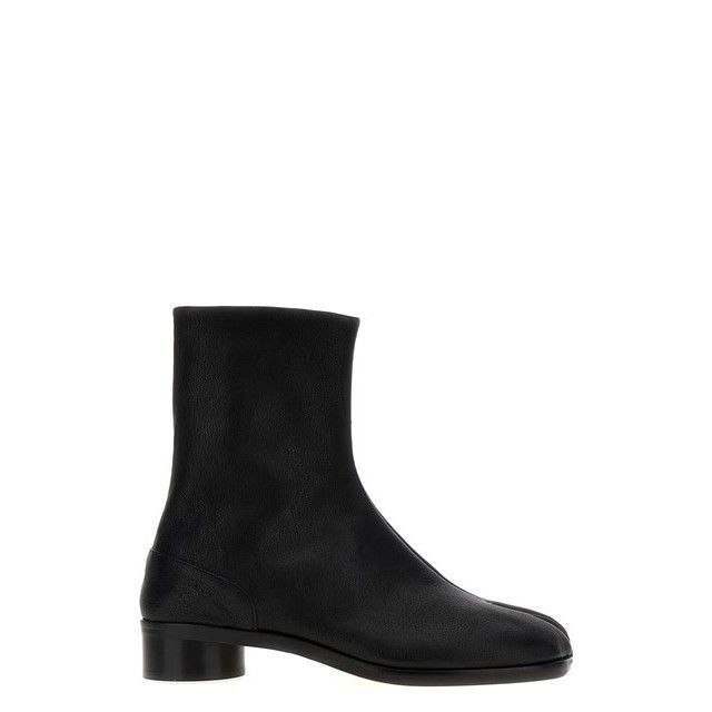 MAISON MARGIELA Men's Black 30mm Leather Tabi Ankle Boots Ne