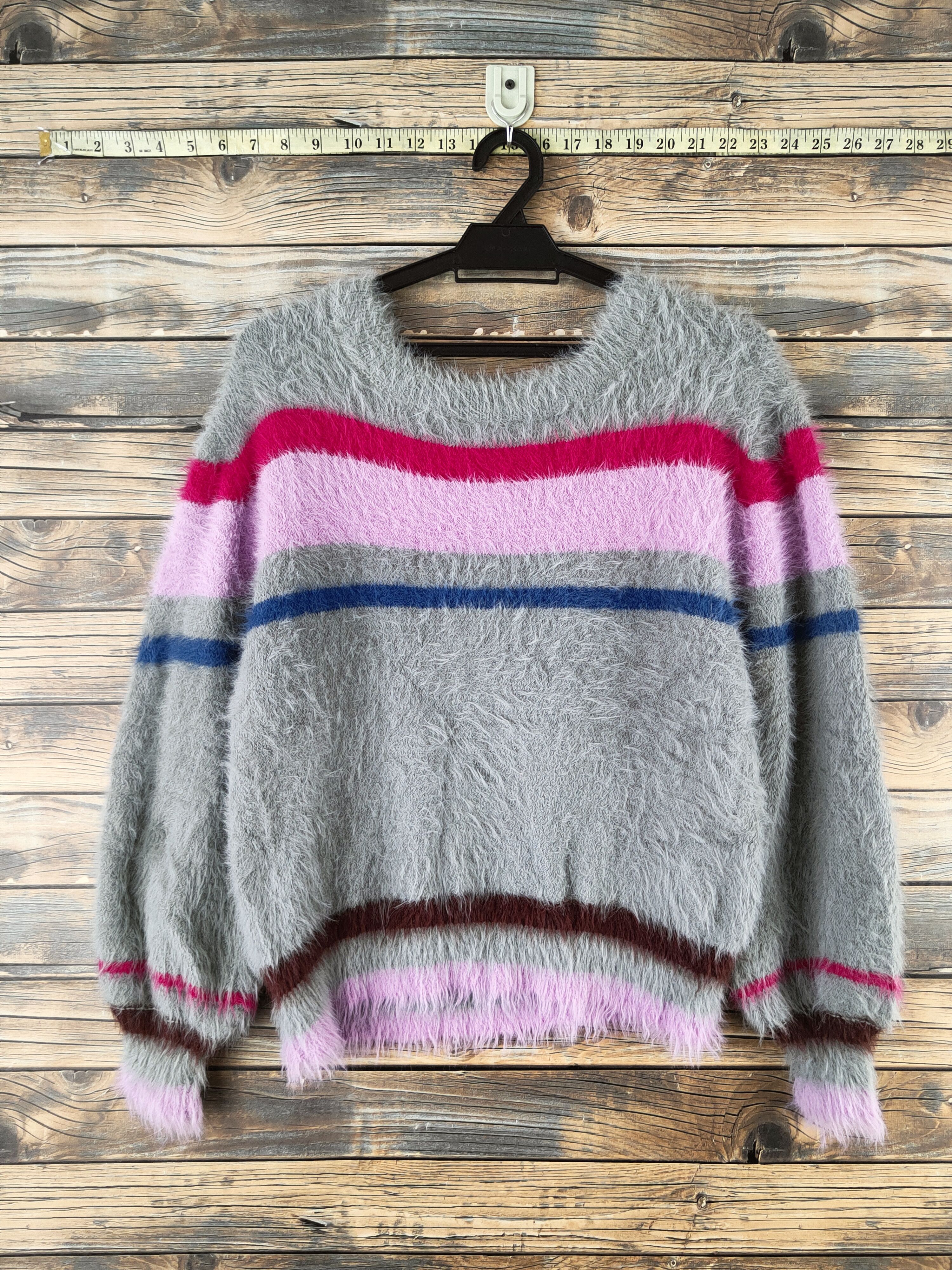 Japanese Brand DL Muse muse Gray Fur Mohair shaggy Knitwear #46-989 Size M / US 6-8 / IT 42-44 - 7 Thumbnail