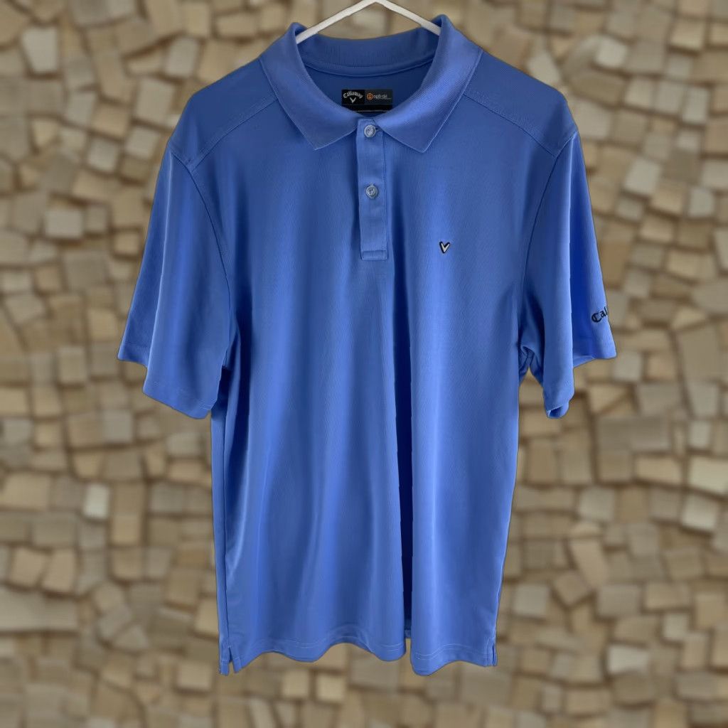Callaway Callaway Opti-Dri Polo Shirt Men’s Large Blue Short Sleeve 1/4 Button Up Polo Size US L / EU 52-54 / 3 - 1 Thumbnail