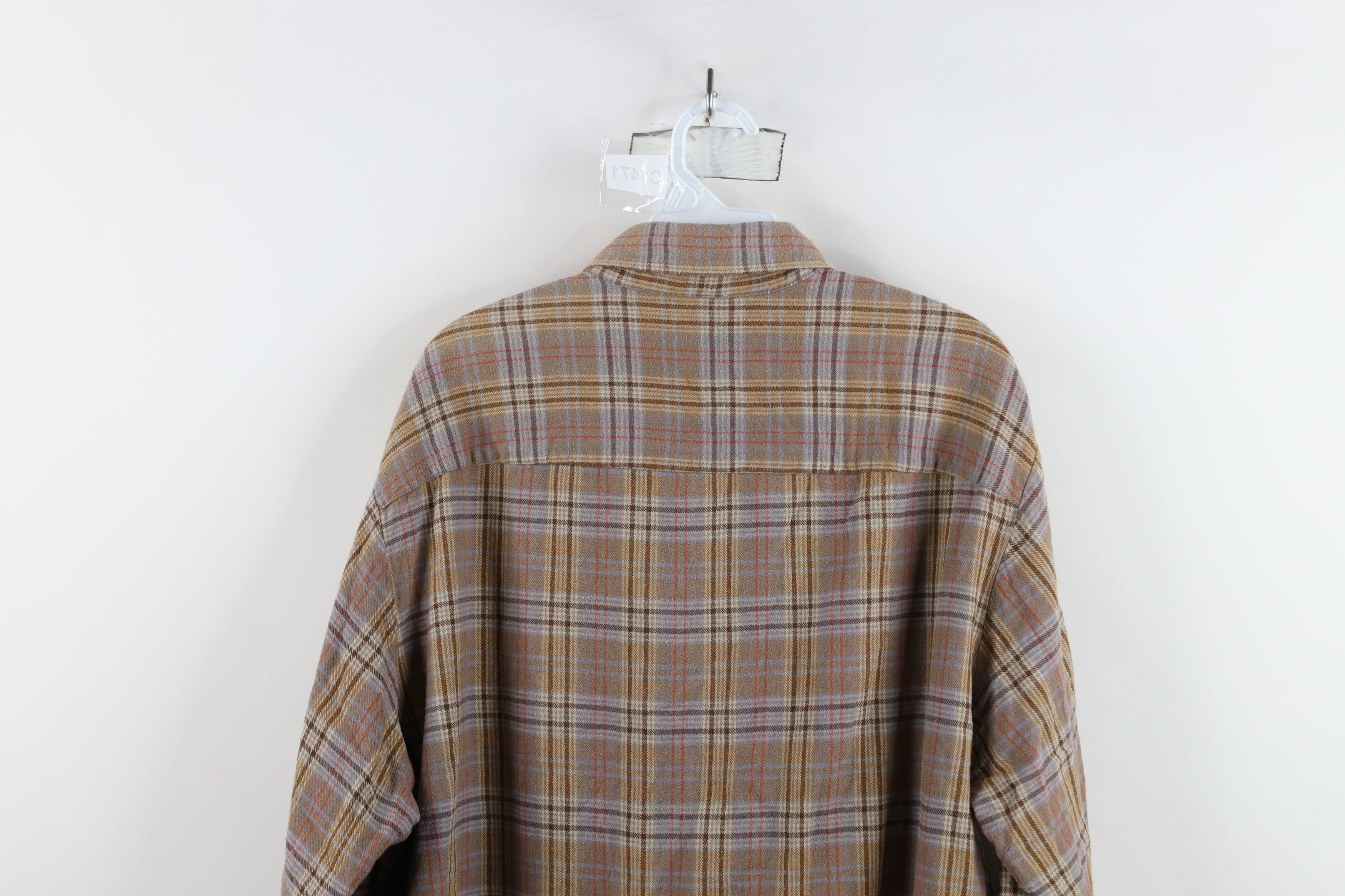 Vintage Vintage 90s Streetwear Earth Tone Flannel Button Down Shirt Size US L / EU 52-54 / 3 - 11 Thumbnail