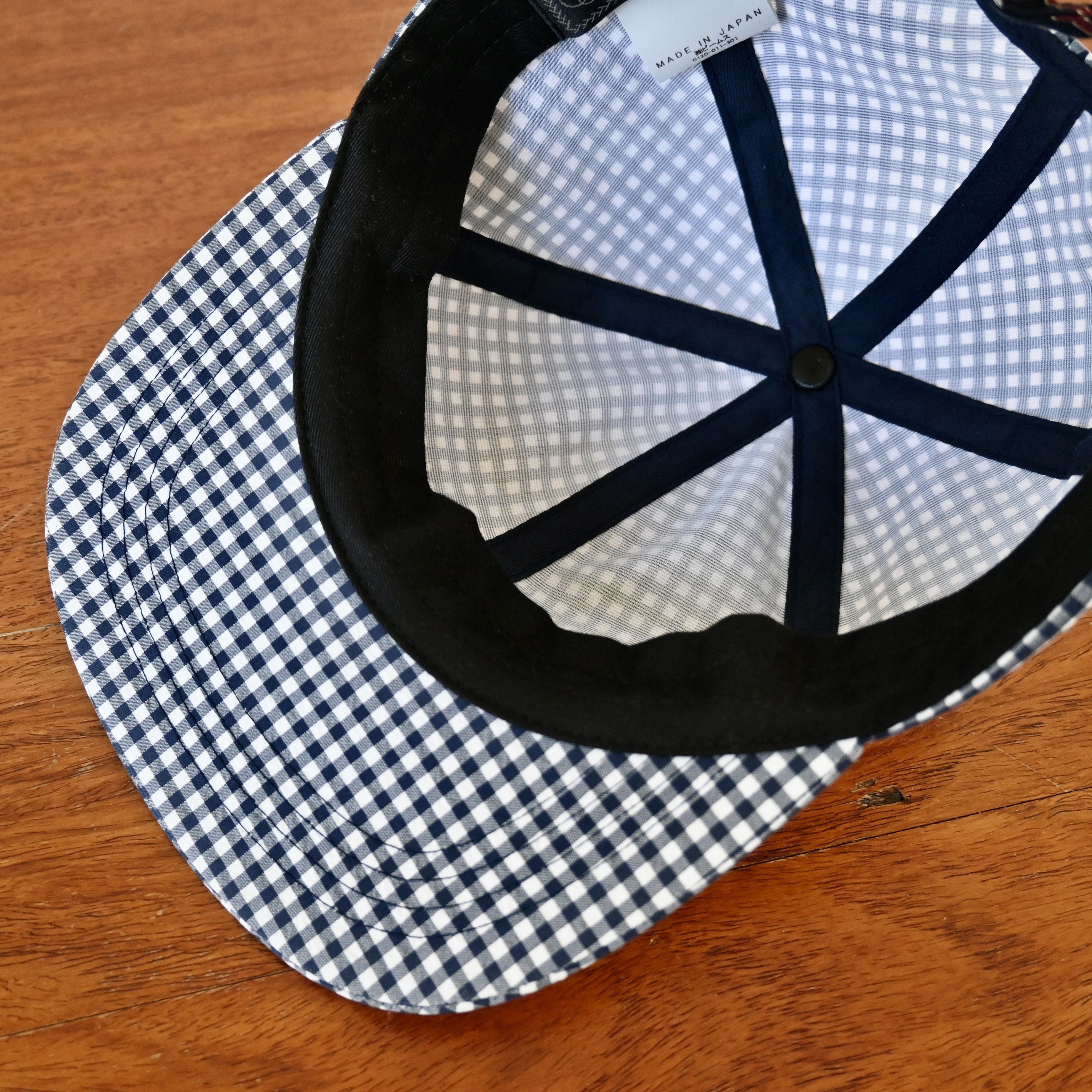 Beams Plus BEAMS Plus gingham seersucker 6 panel hat, made in Japan Size ONE SIZE - 8 Thumbnail