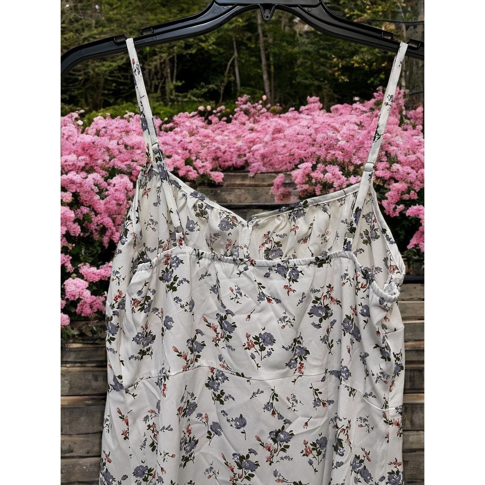Unknown London Light Summer boho casual dress Strappy Floral White Sz S Size S / US 4 / IT 40 - 3 Thumbnail