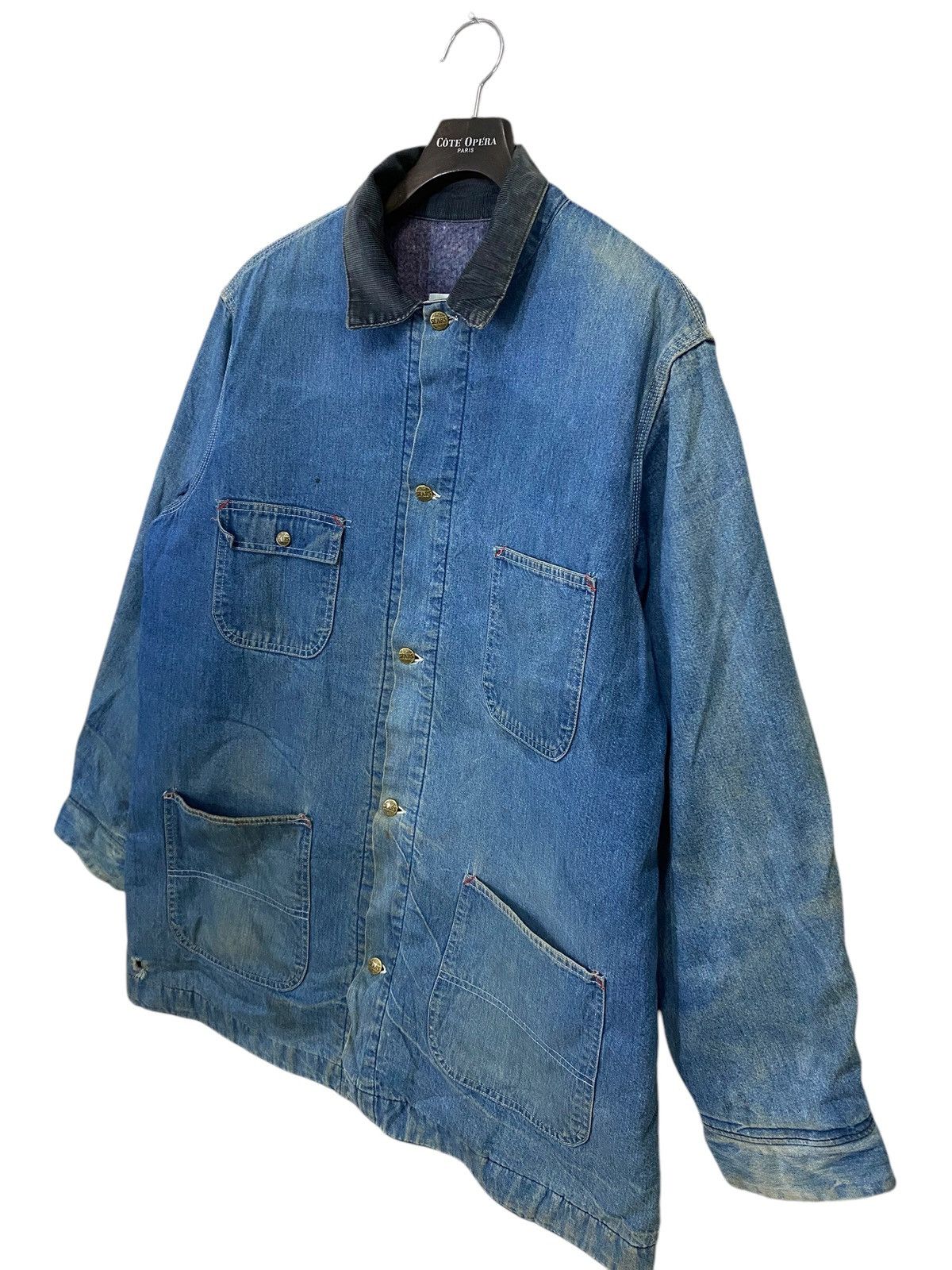 Sears × Vintage Vintage sears blanket lined denim chore jacket distressed Size US XL / EU 56 / 4 - 2 Thumbnail