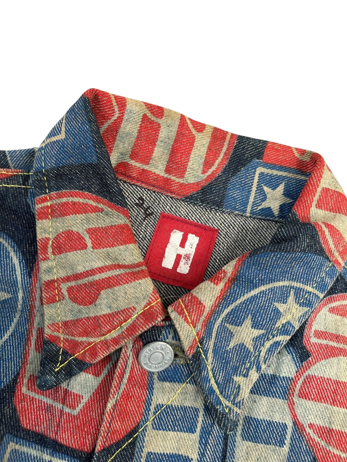 Hysteric Glamour Vintage Hysteric Glamour Full Print Rare Jacket Denim Jeans Size US S / EU 44-46 / 1 - 4 Thumbnail
