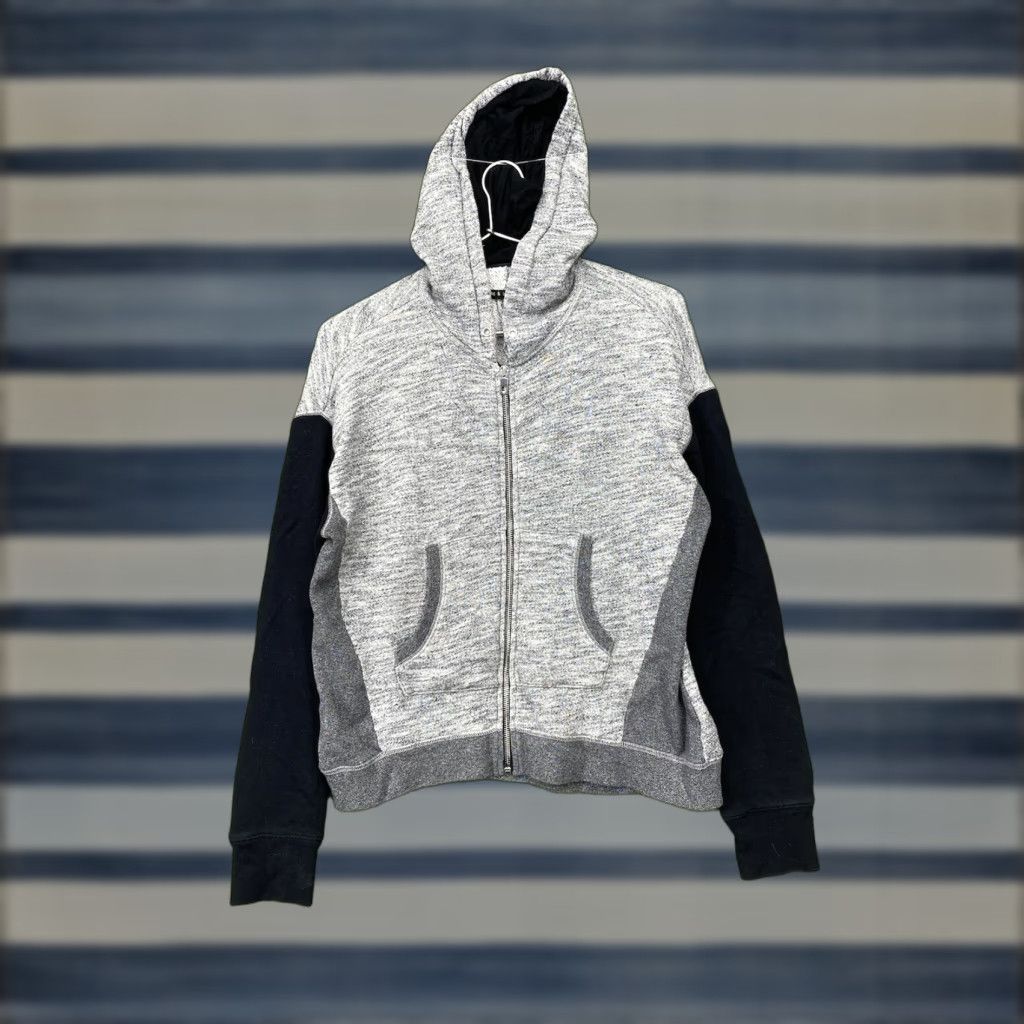 Rag & Bone Rag & Bone Hoodie Womens Medium Full Zip Sweater Gray Cotton Knit 90s Casual Everyday Zipper Hooded Size M / US 6-8 / IT 42-44 - 1 Thumbnail