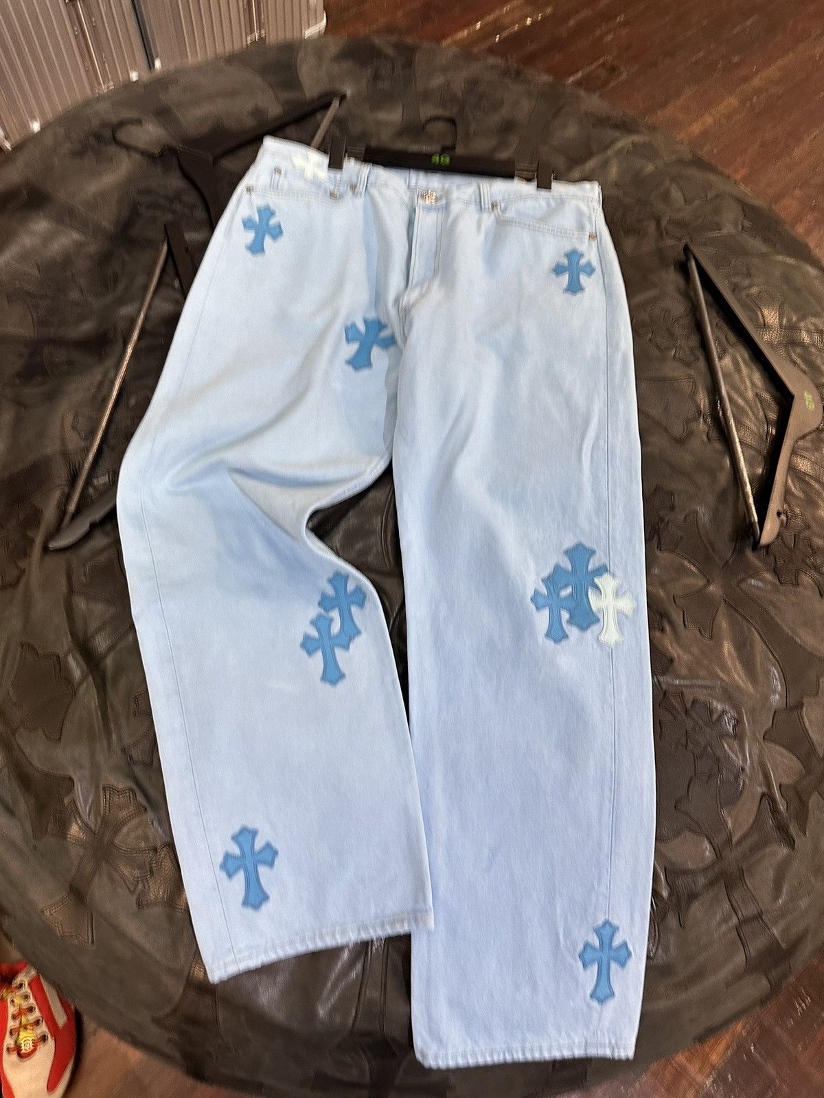 Chrome Hearts CHROME HEARTS DRAKE BABYBLUE LEVI CROSS JEANS XXXL 38 40 Size US 38 / EU 54 - 1 Thumbnail