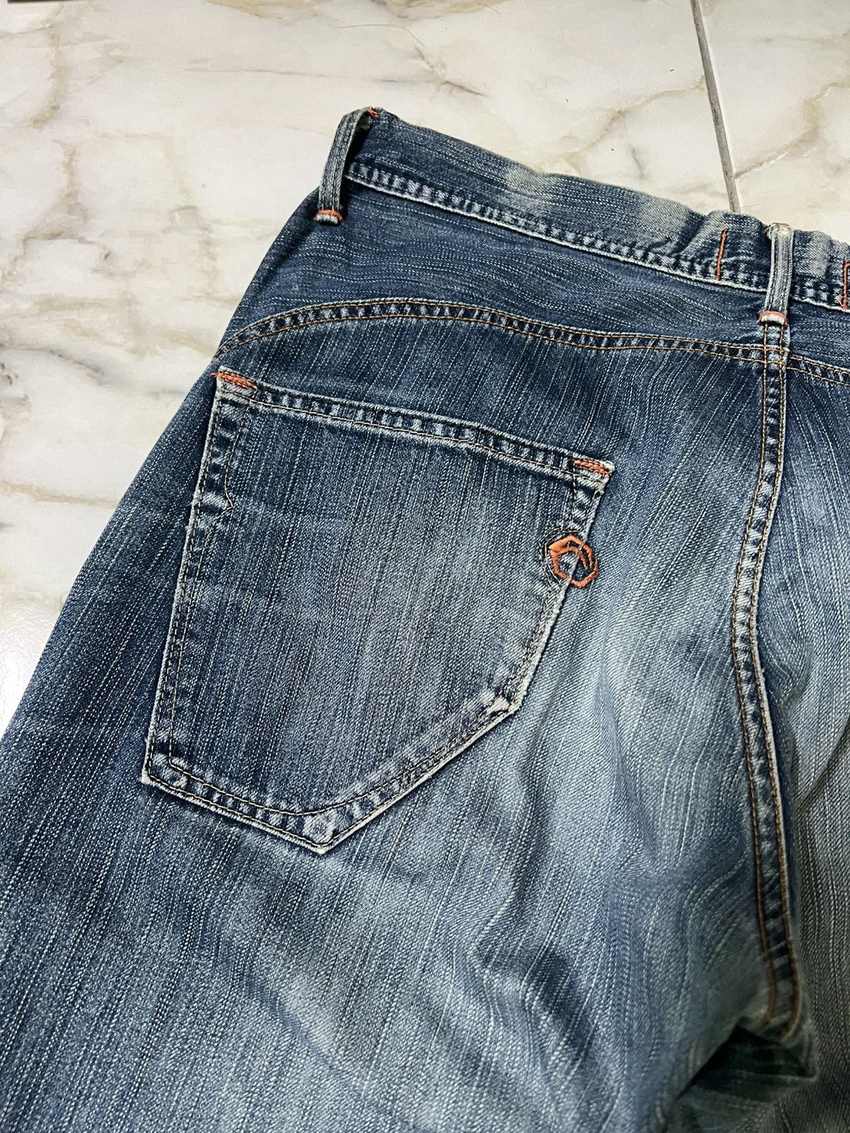 14th Addiction × Edwin × If Six Was Nine 💥Baggy💥Vintage Edwin E-Function Washed Distress Jean Size US 34 / EU 50 - 13 Thumbnail