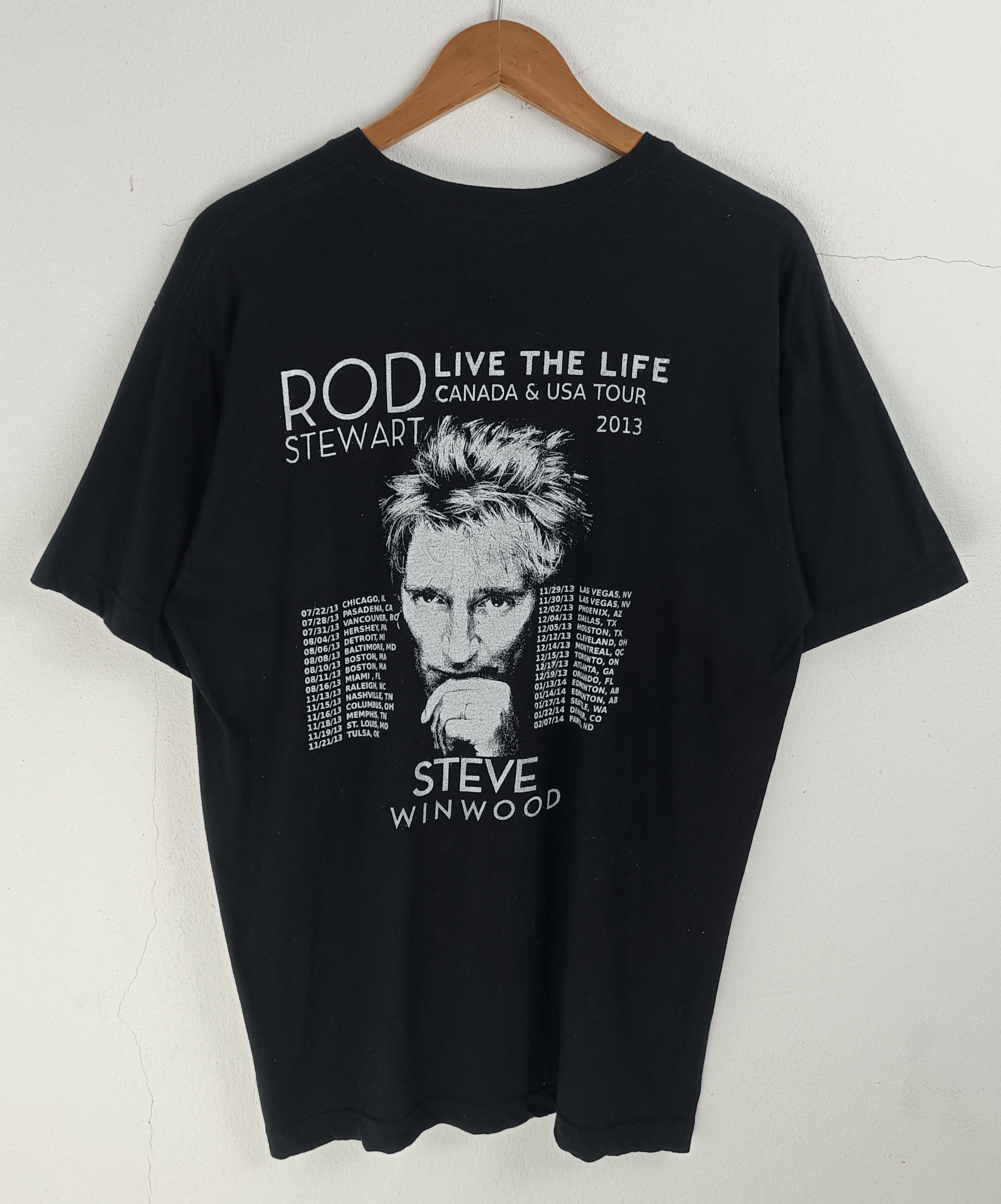 Band Tees VINTAGE '13 ROD STEWART USA CANADA TOUR TEE jagger sting Size US L / EU 52-54 / 3 - 4 Thumbnail
