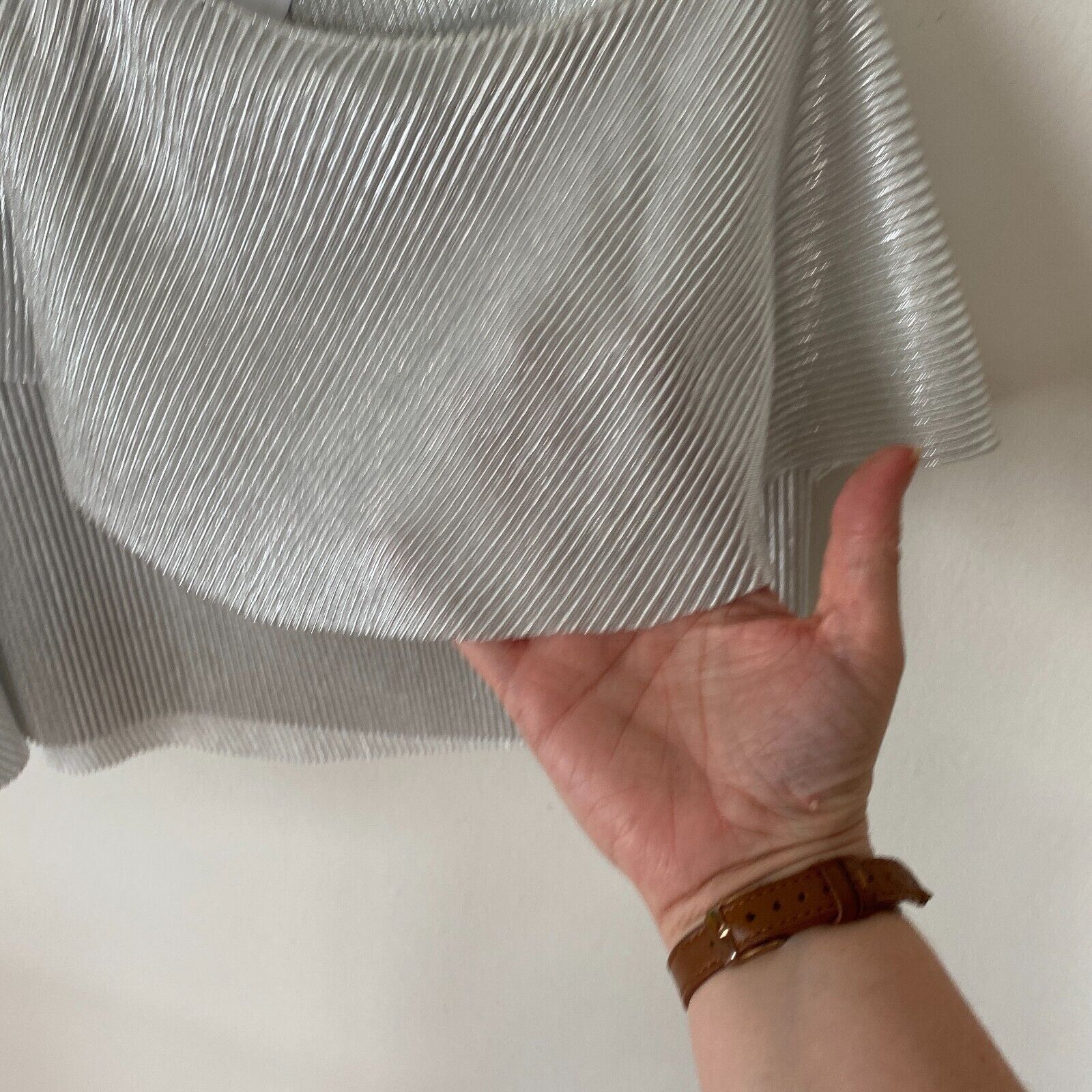 LIKELY Silver Striped Ribbed One Shoulder One Sleeve Ruffle Top S Size S / US 4 / IT 40 - 7 Thumbnail