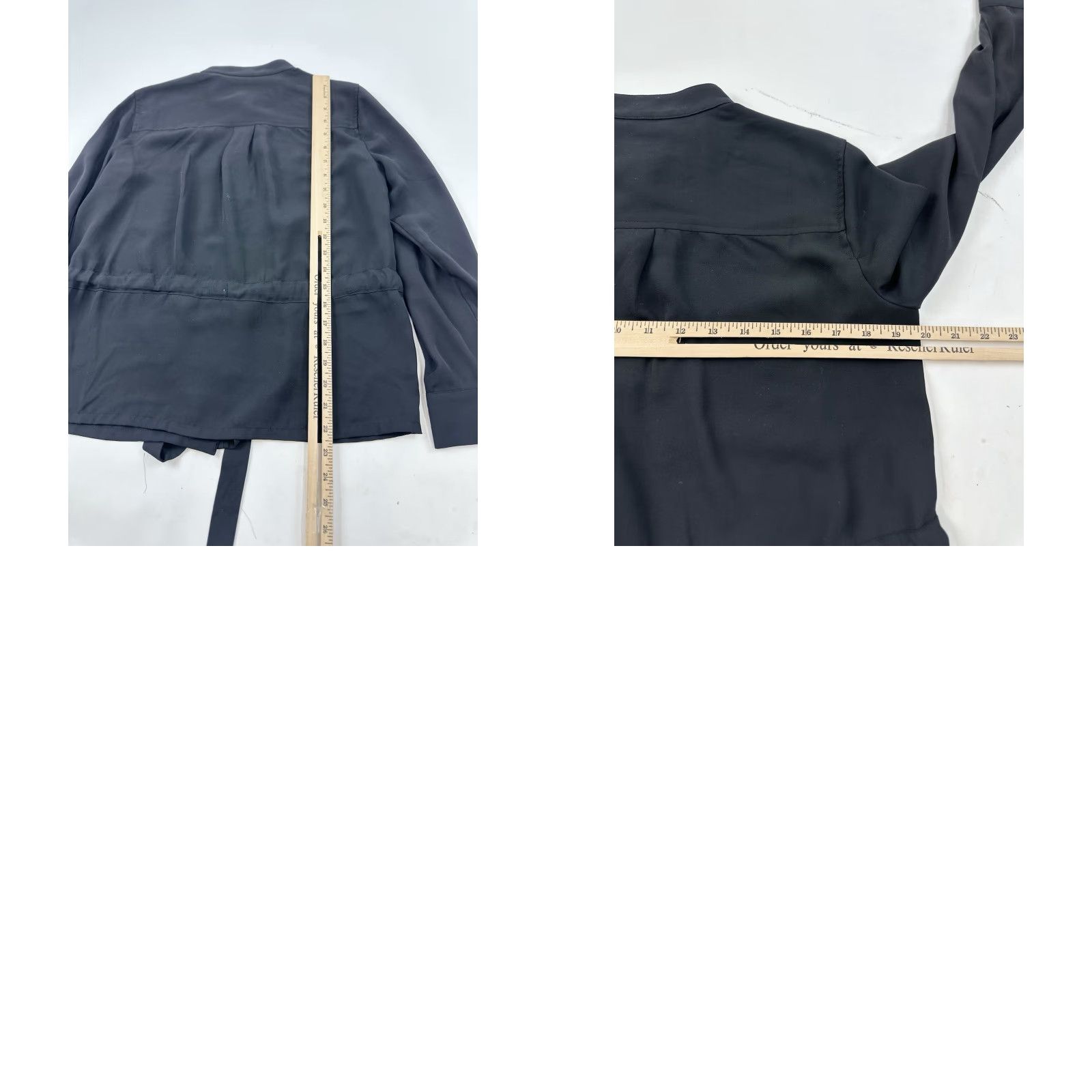 Banana Republic Banana Republic Blouse Womens XS Black Top Shirt Waist Tie Size XS / US 0-2 / IT 36-38 - 8 Thumbnail
