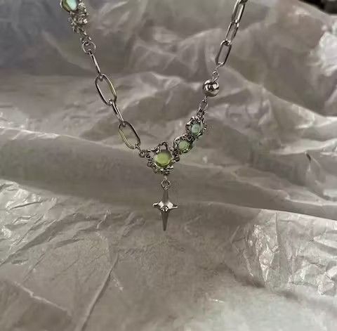 Jewelry Electro Chain Crystal Stone Silver Abstract Star Pop Fantasy Size ONE SIZE - 3 Thumbnail