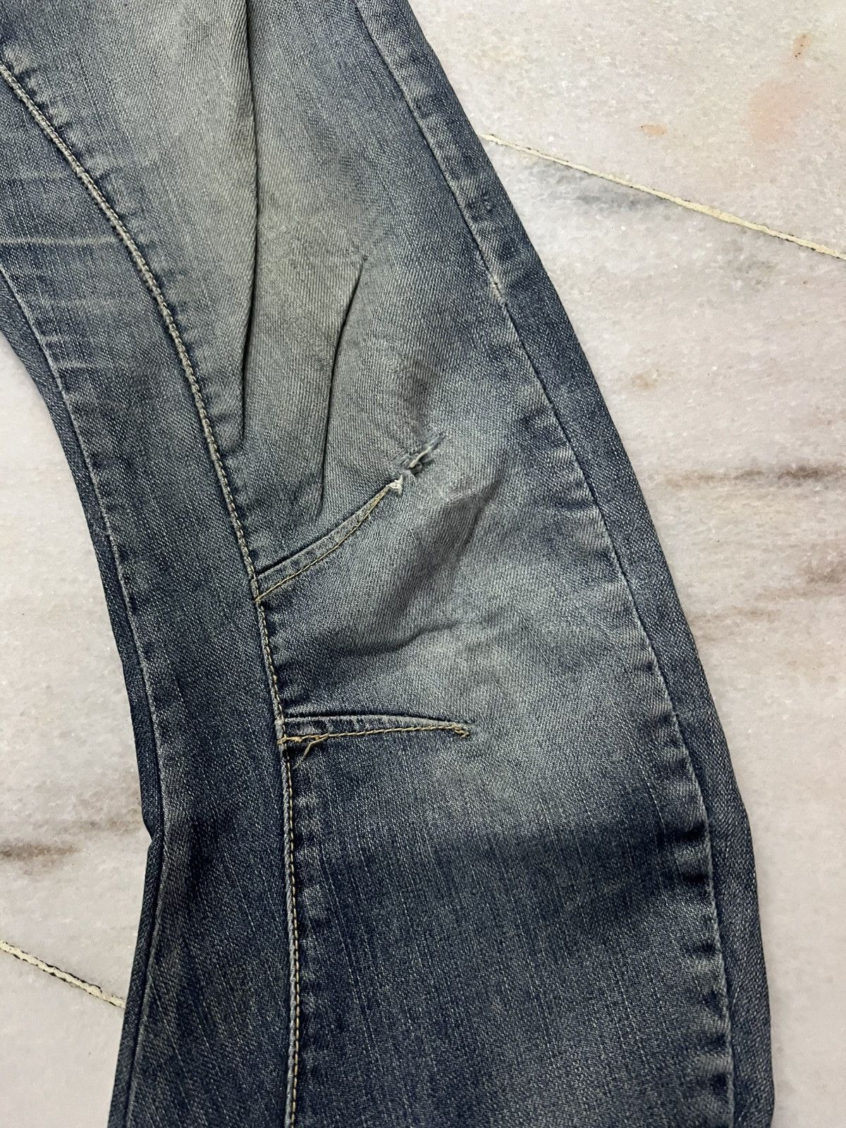 PPFM 💥RARE PPFM CURVED DISTRESSED JEAN Size US 32 / EU 48 - 8 Thumbnail
