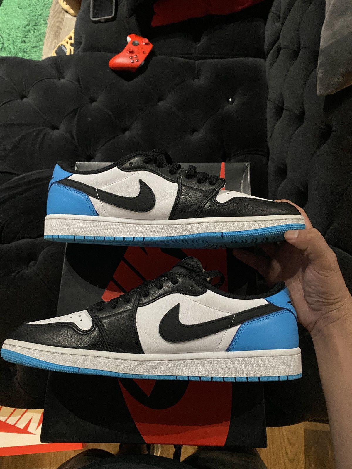 Air Jordan 1 Retro Low Blue UNC SZ 11.5 CZ0790-104 Used