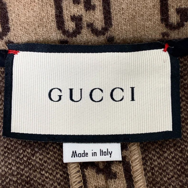 Gucci GucciBrown logo jacquard printed wool lapel cloak jacket 25 Size US XS / EU 42 / 0 - 6 Thumbnail