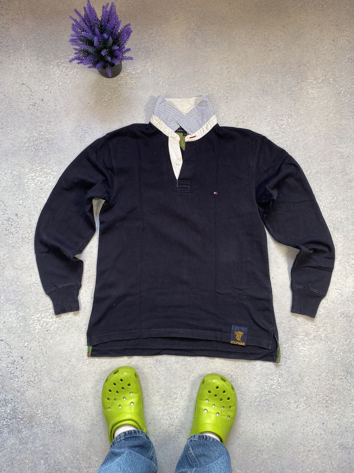 Tommy Hilfiger × Vintage Tommy Hilfiger Men’s Sweatshirt with Big Logo Size US M / EU 48-50 / 2 - 6 Thumbnail