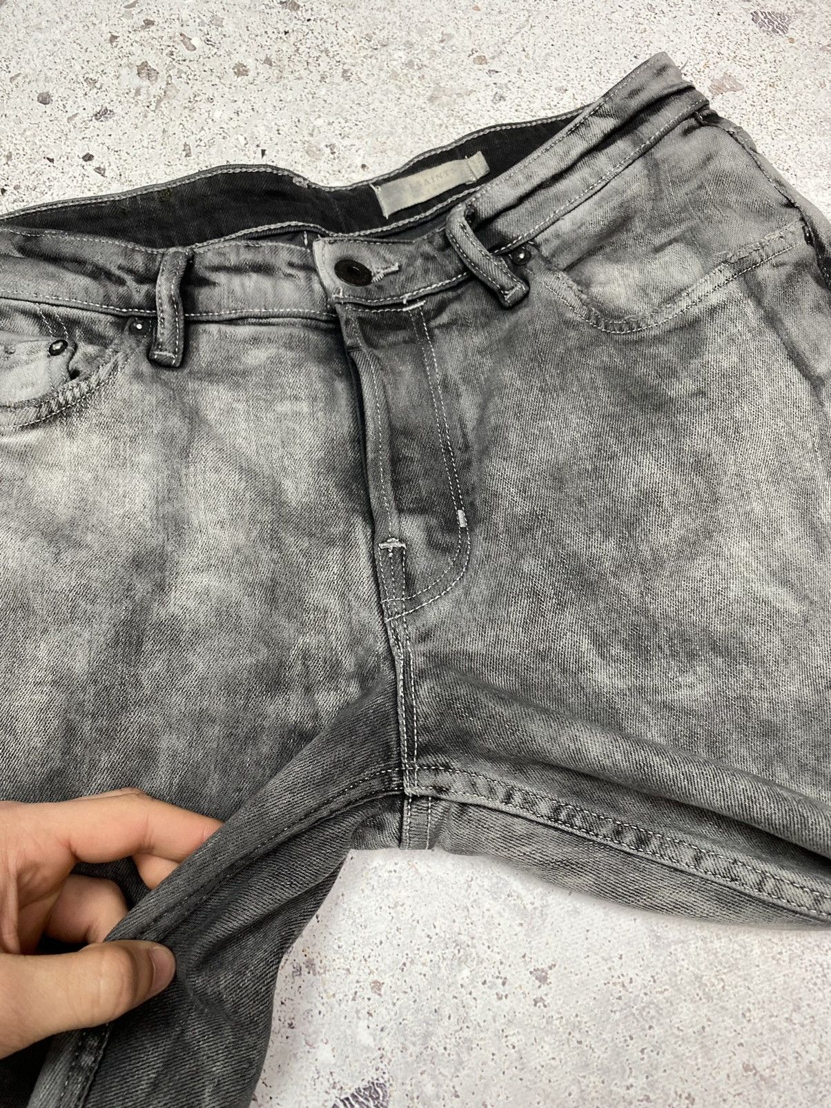 Allsaints Vintage Allsaints Rex 32 Jeans Bleached Distressed Denim Men Size US 32 / EU 48 - 9 Thumbnail